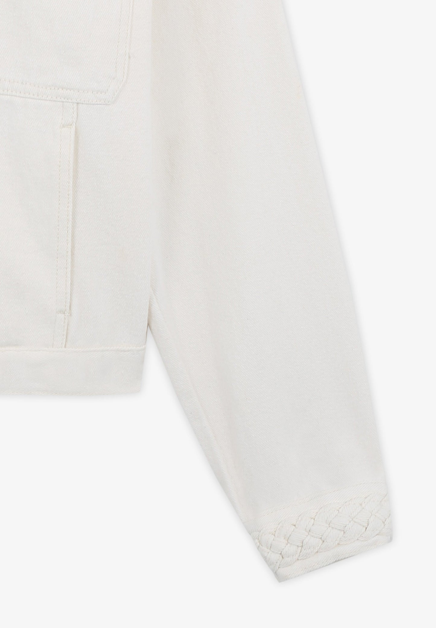 CHAQUETA DENIM DETALLE TRENZADO
