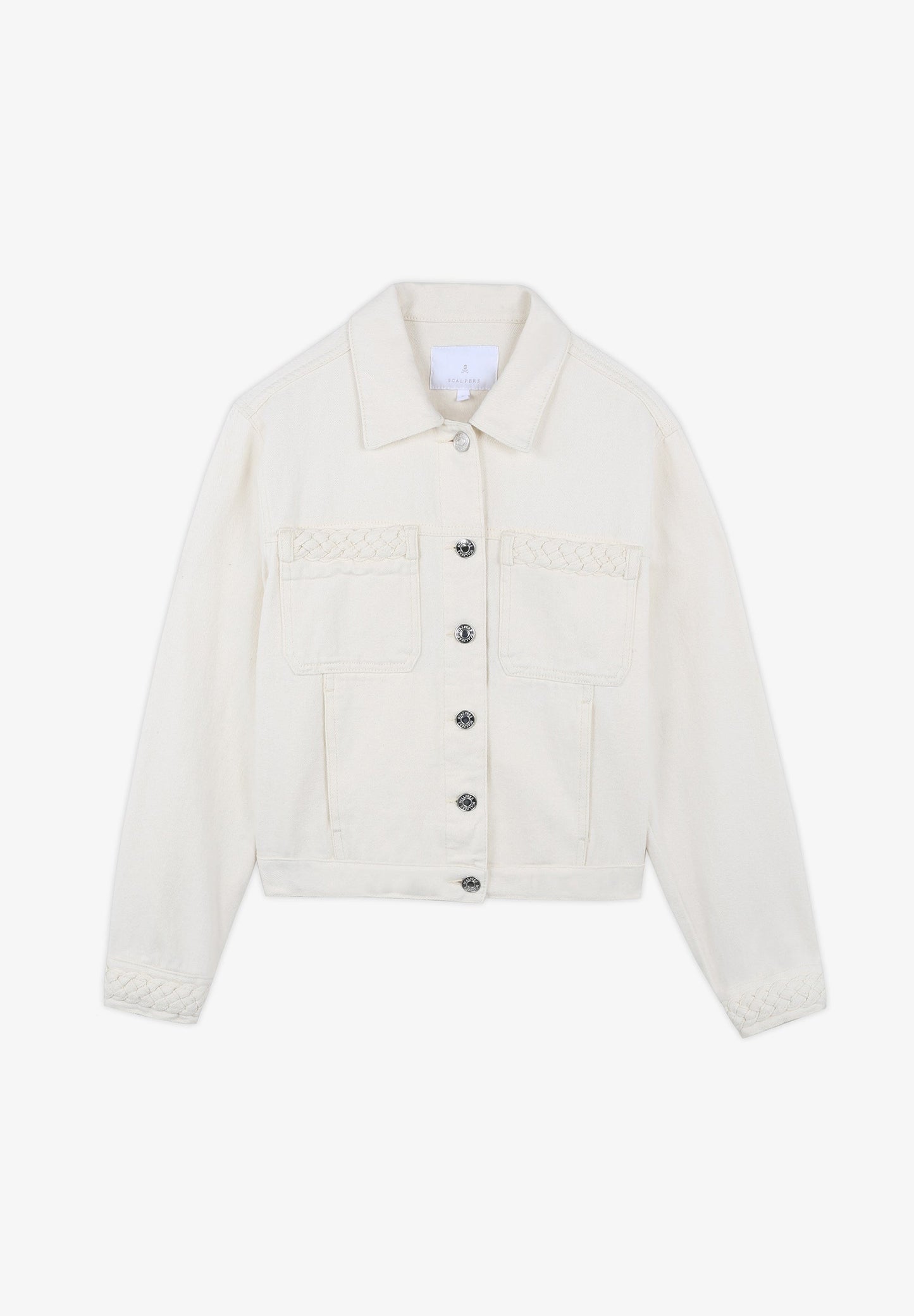 CHAQUETA DENIM DETALLE TRENZADO
