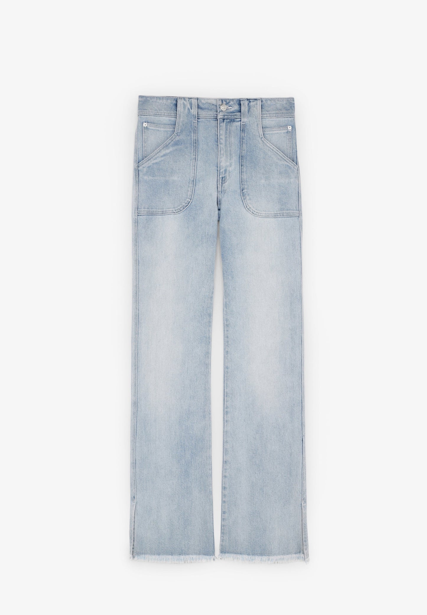 POCKET SPLIT FLARE DENIM
