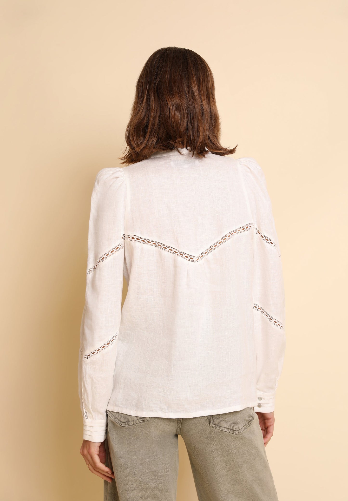 BLUSA LINO ENCAJE