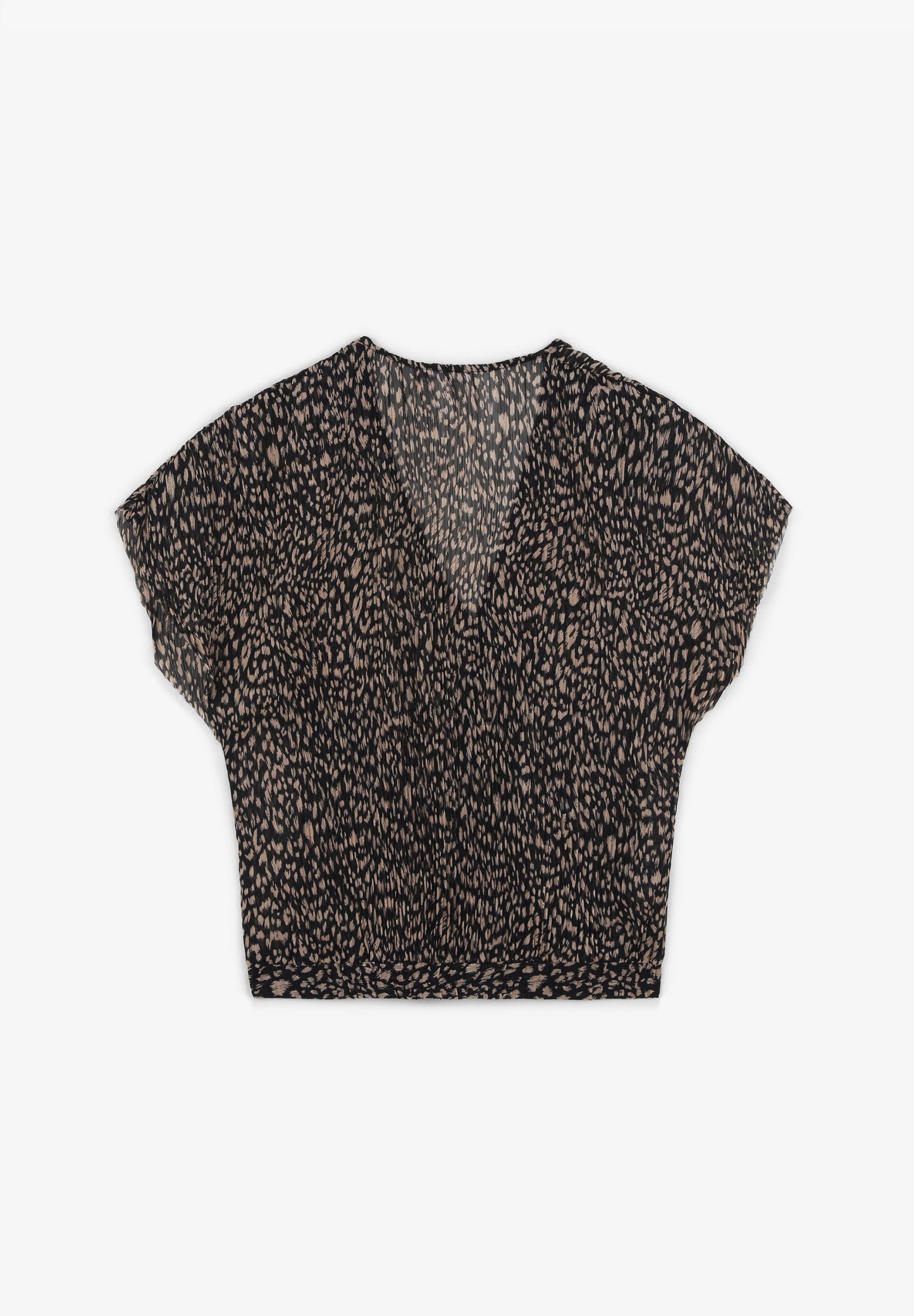 TOP PLISADO ANIMAL PRINT