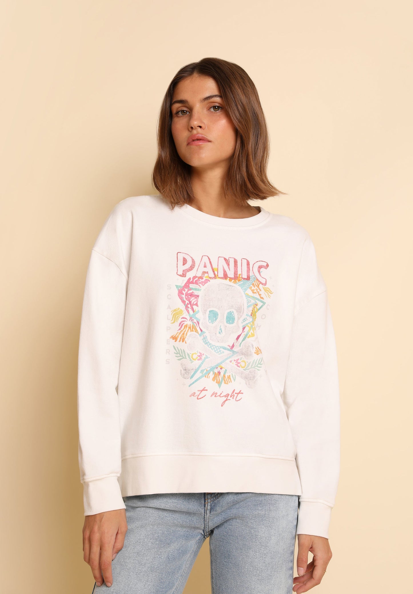 SUDADERA PRINT DIBUJO CALAVERA