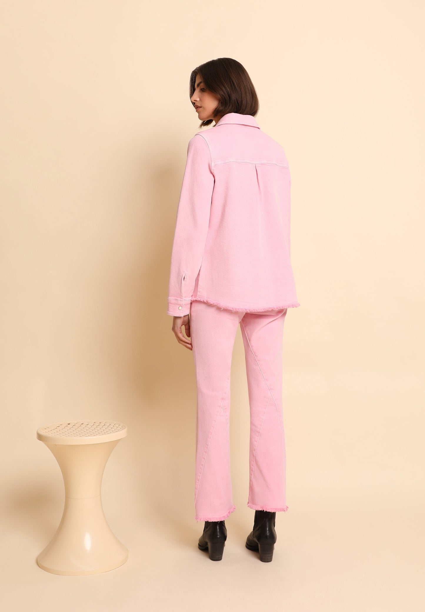 PANTALÓN DENIM ANKLE FLARE