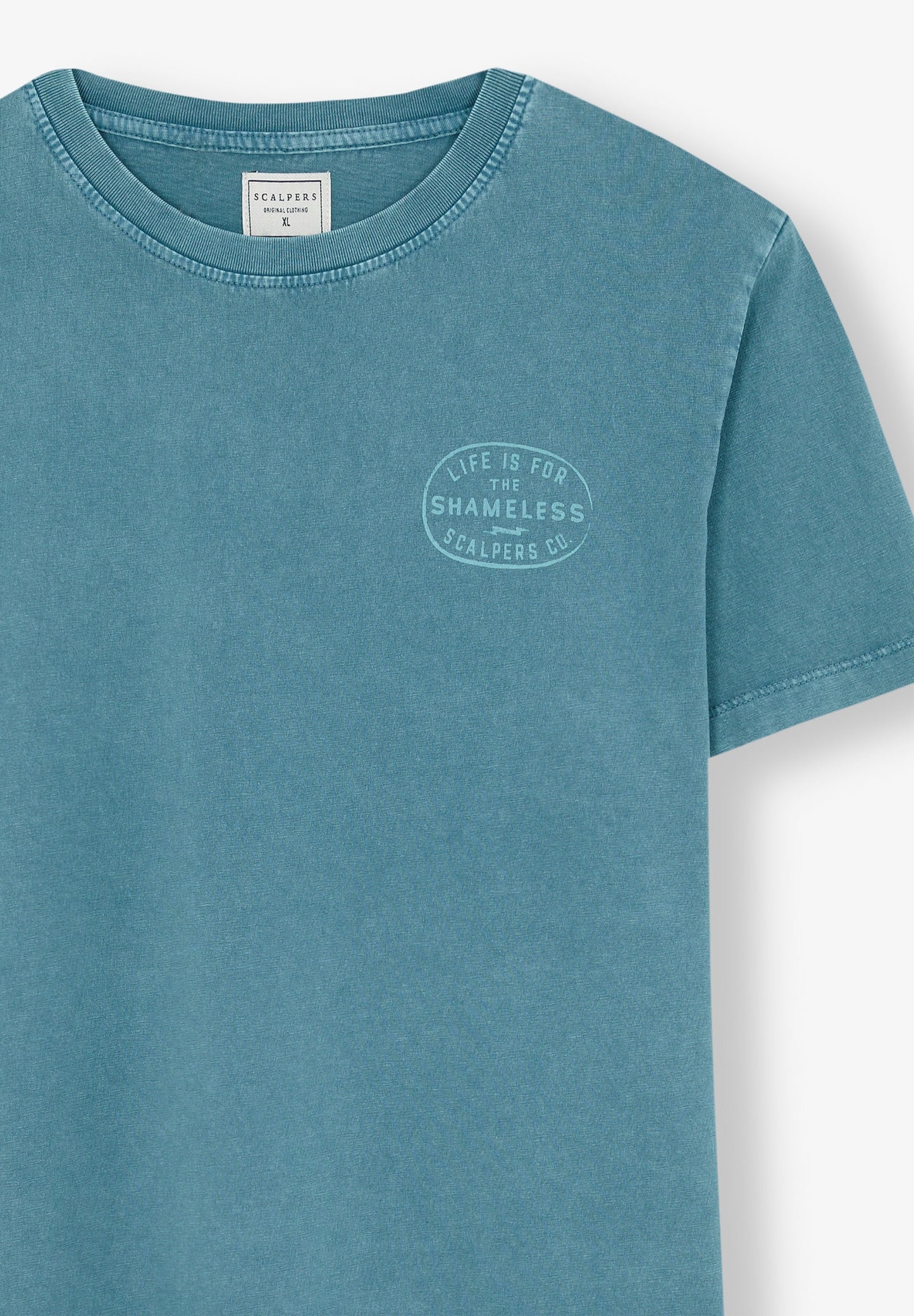 CAMISETA LAVADA PRINT CONTRASTE