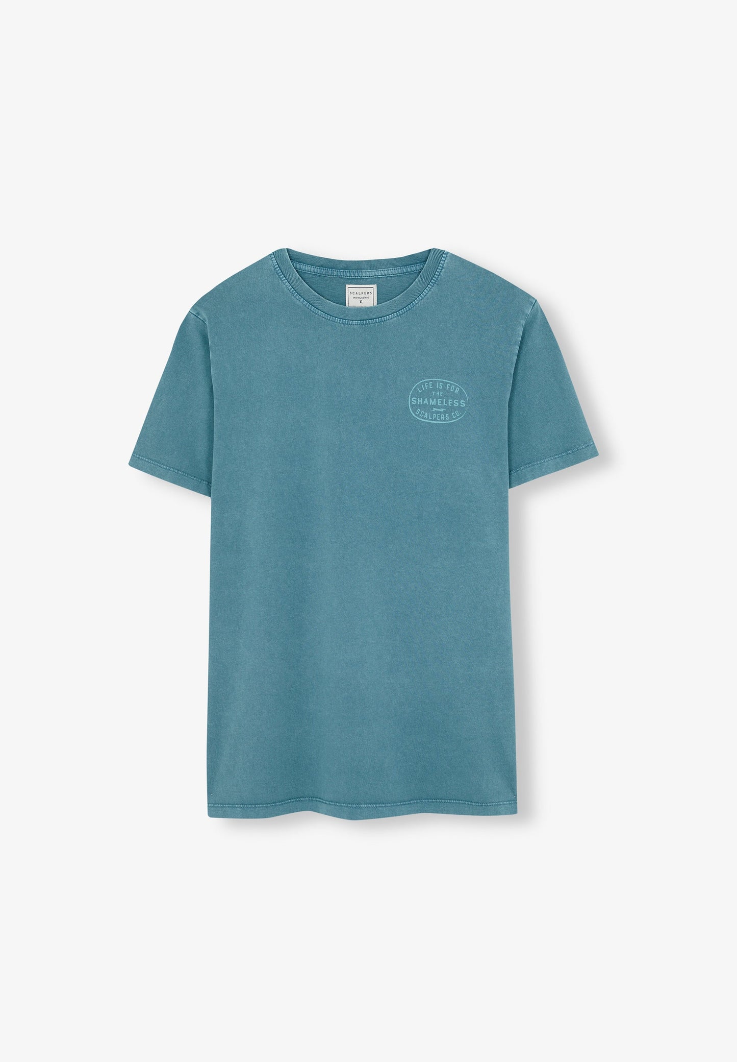 CAMISETA LAVADA PRINT CONTRASTE