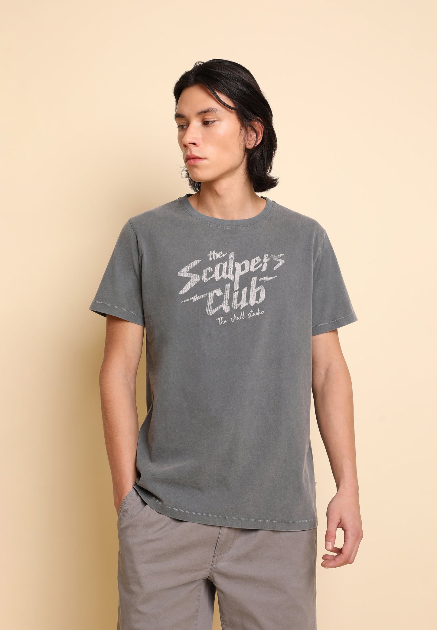 CAMISETA LAVADA PRINT FRONTAL