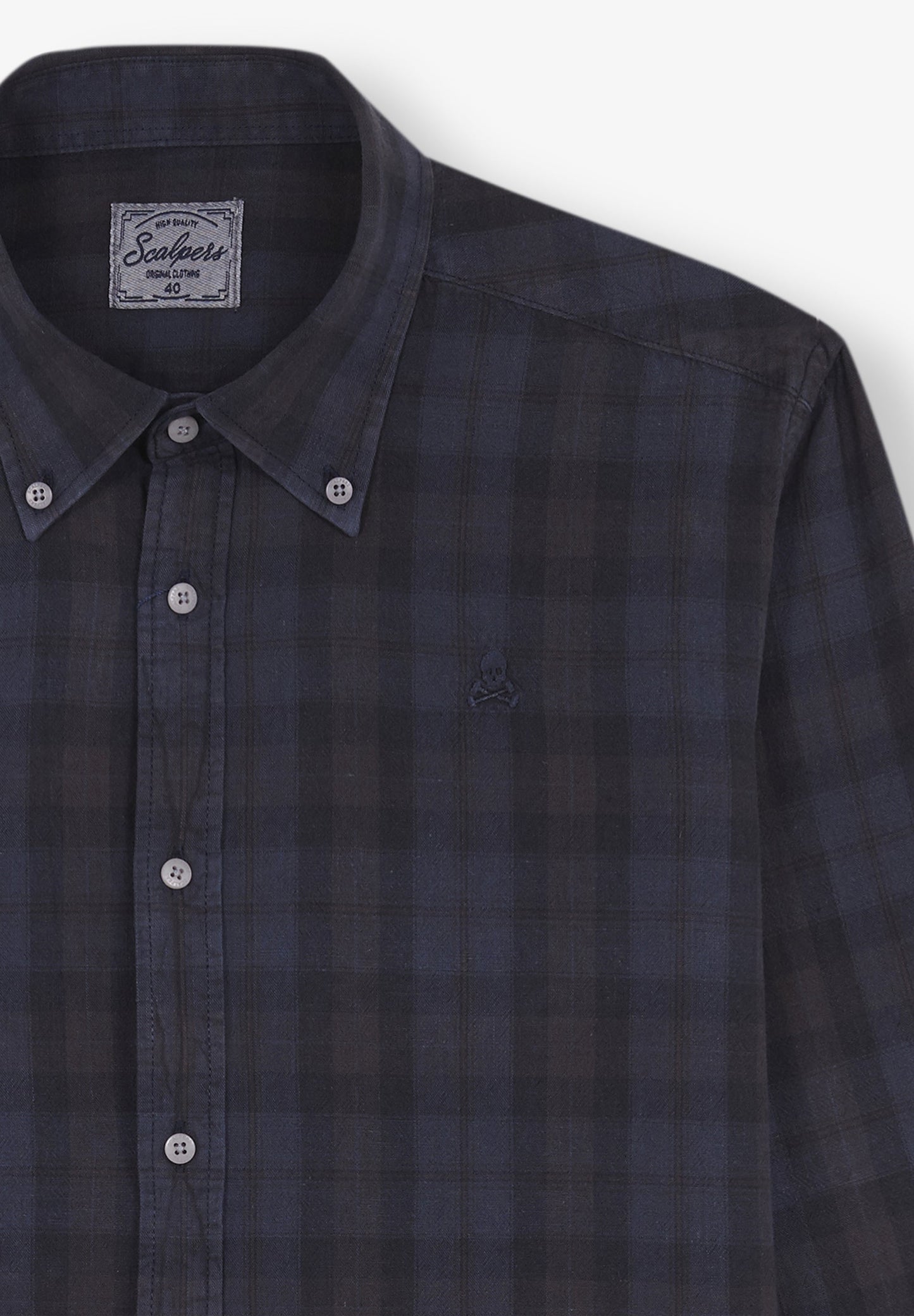 CAMISA CUADROS CUELLO BOTONES