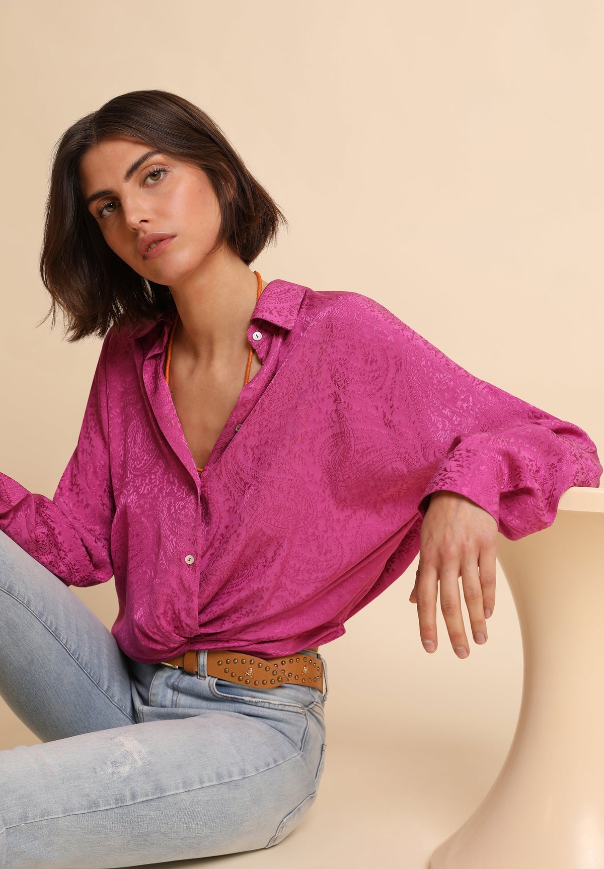 CAMISA CORTA FRUNCE