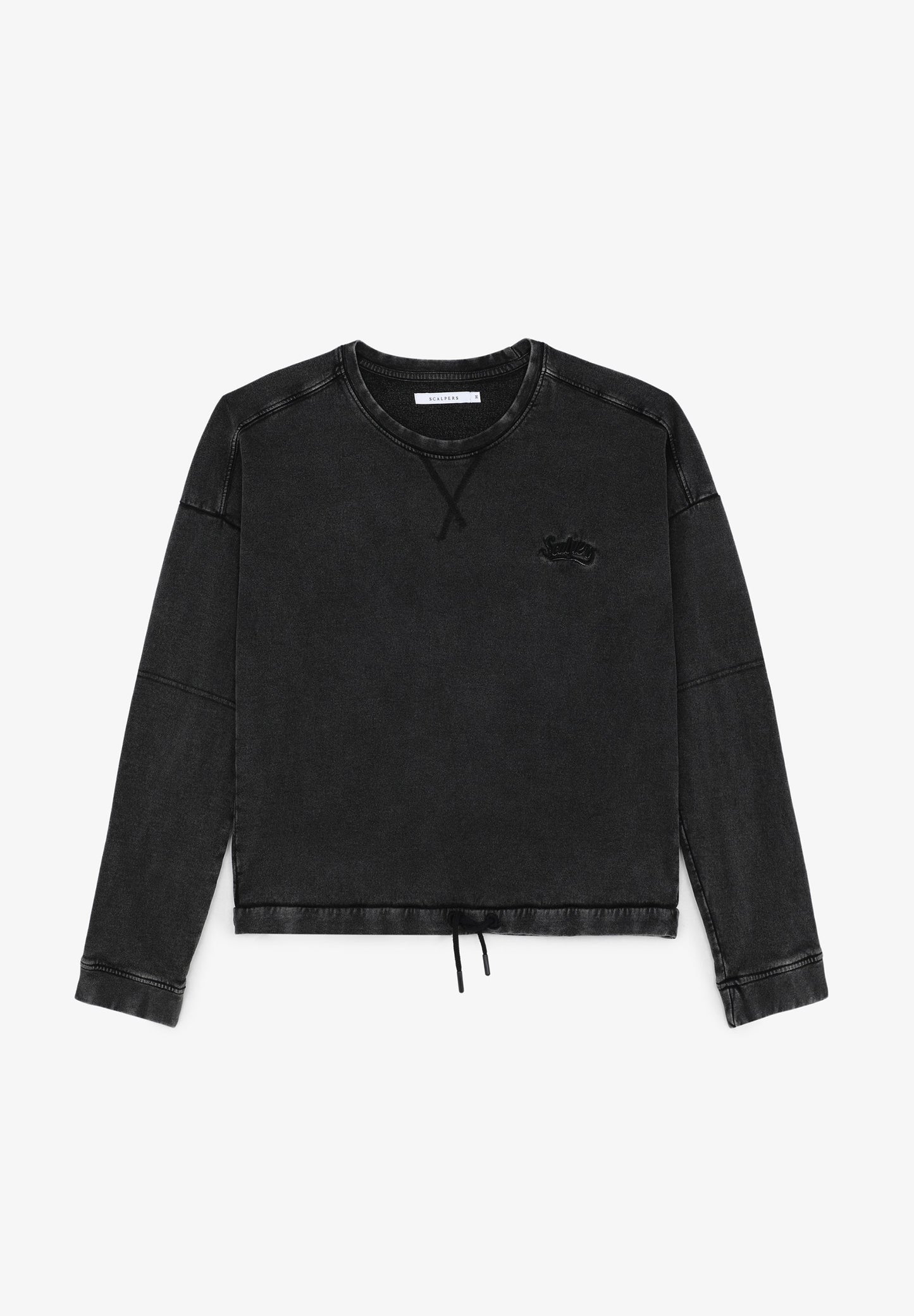 SUDADERA LAVADA LOGO BORDADO
