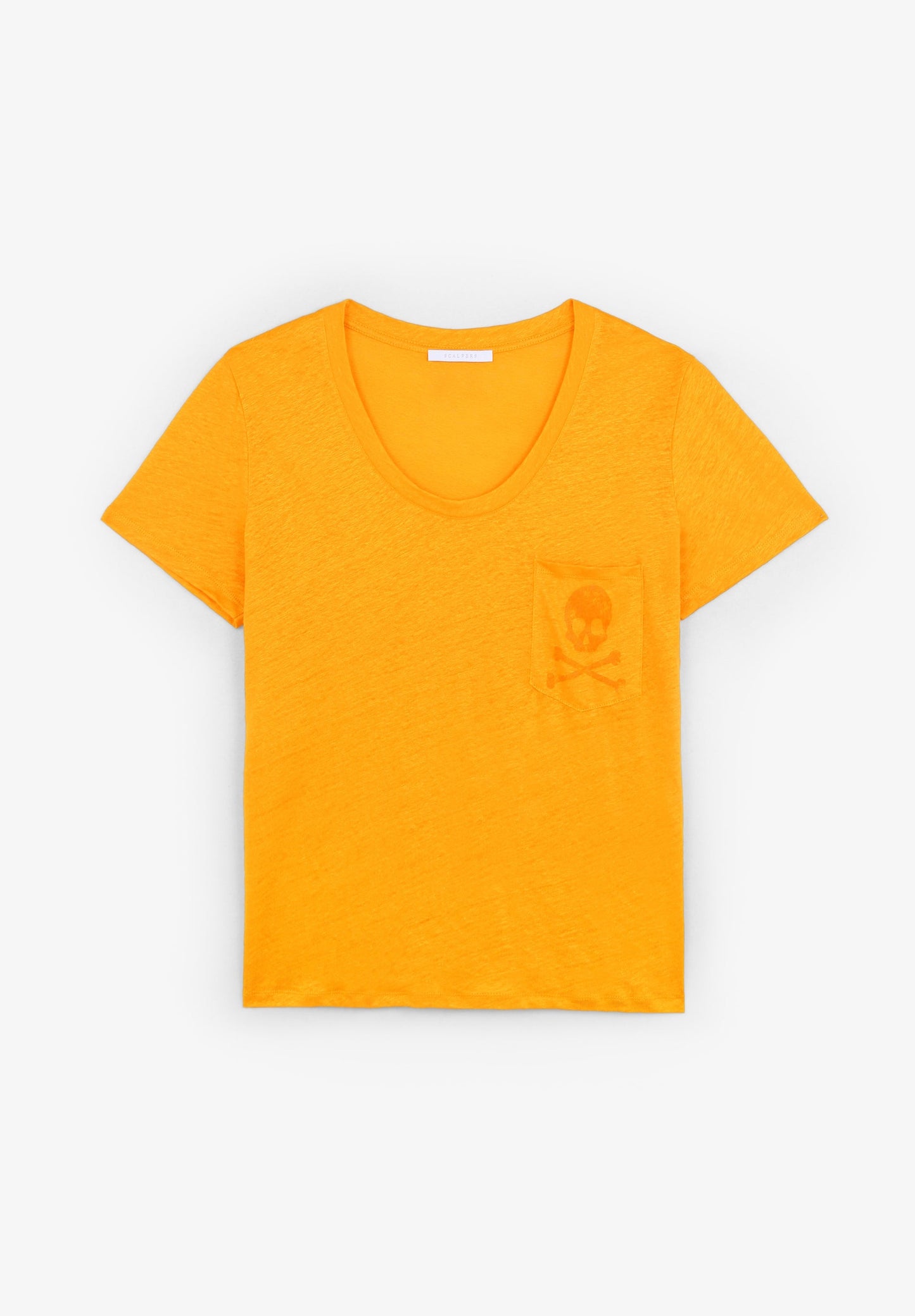 CAMISETA LINO CALAVERA BOLSILLO
