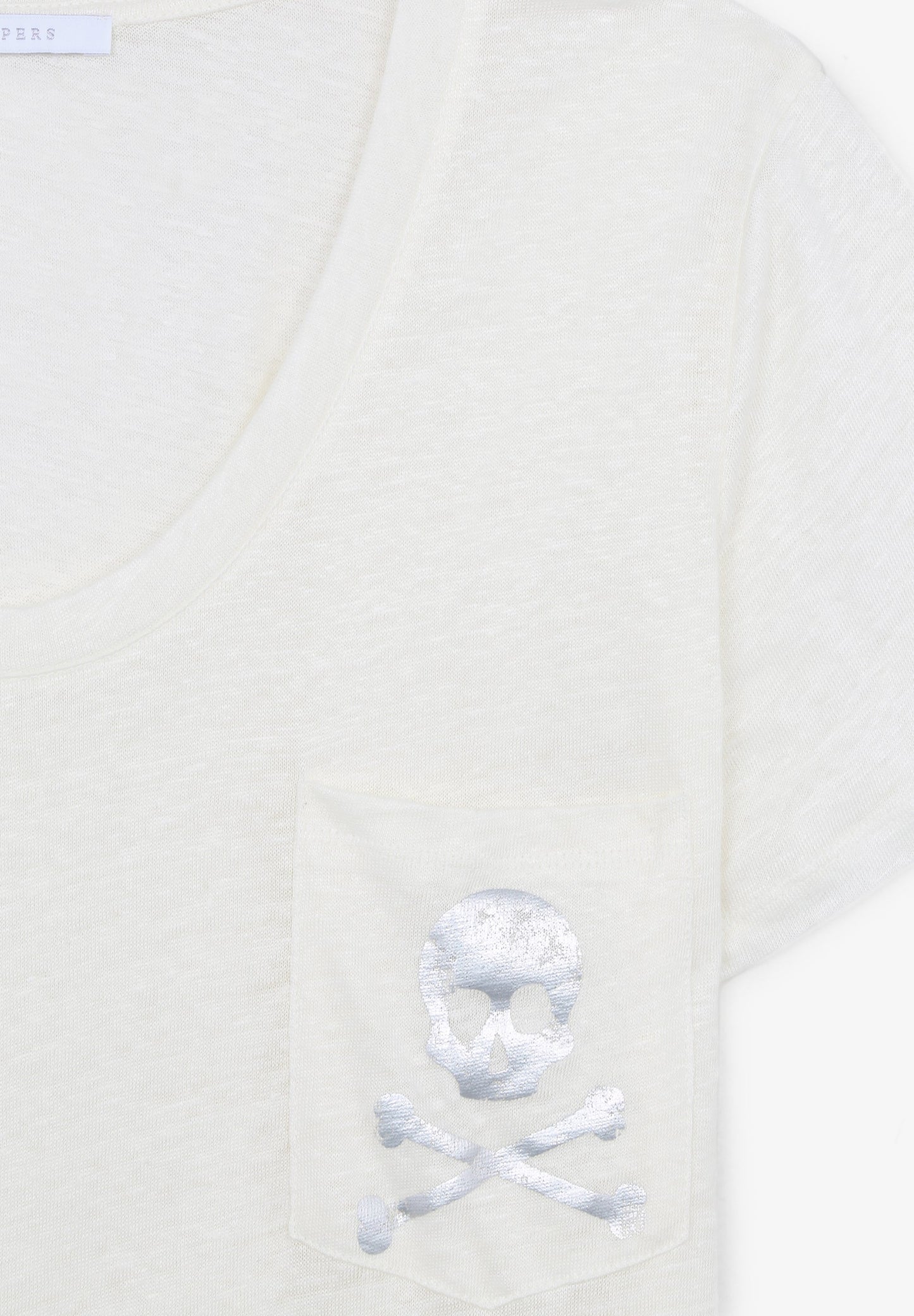 CAMISETA LINO CALAVERA BOLSILLO