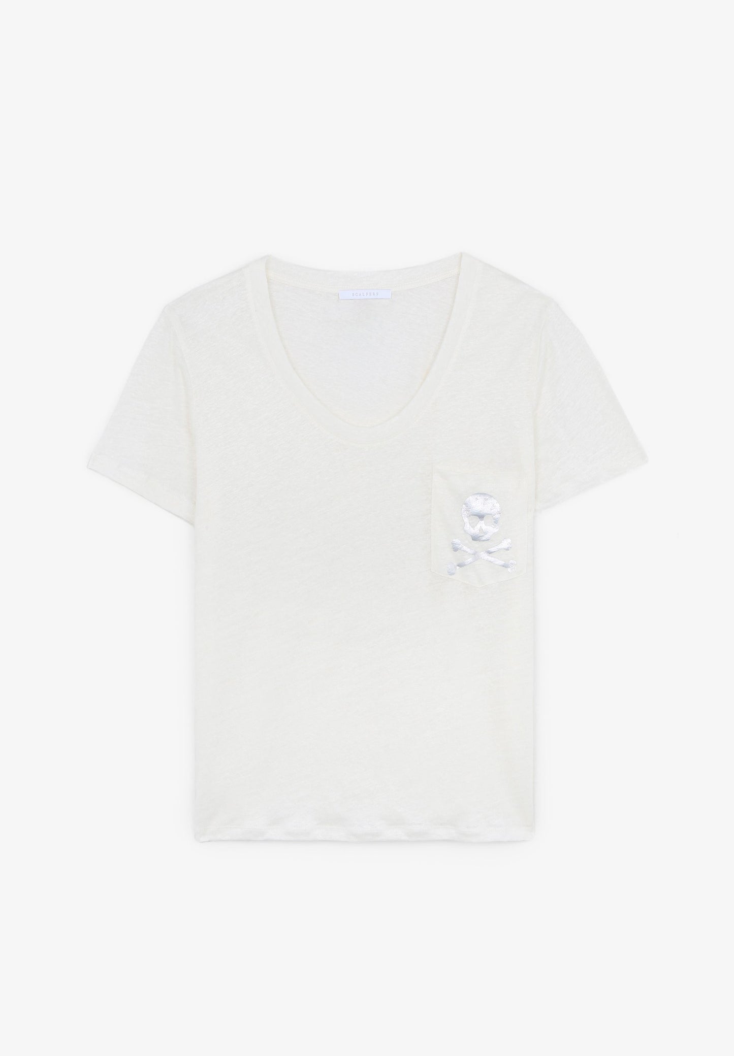 CAMISETA LINO CALAVERA BOLSILLO