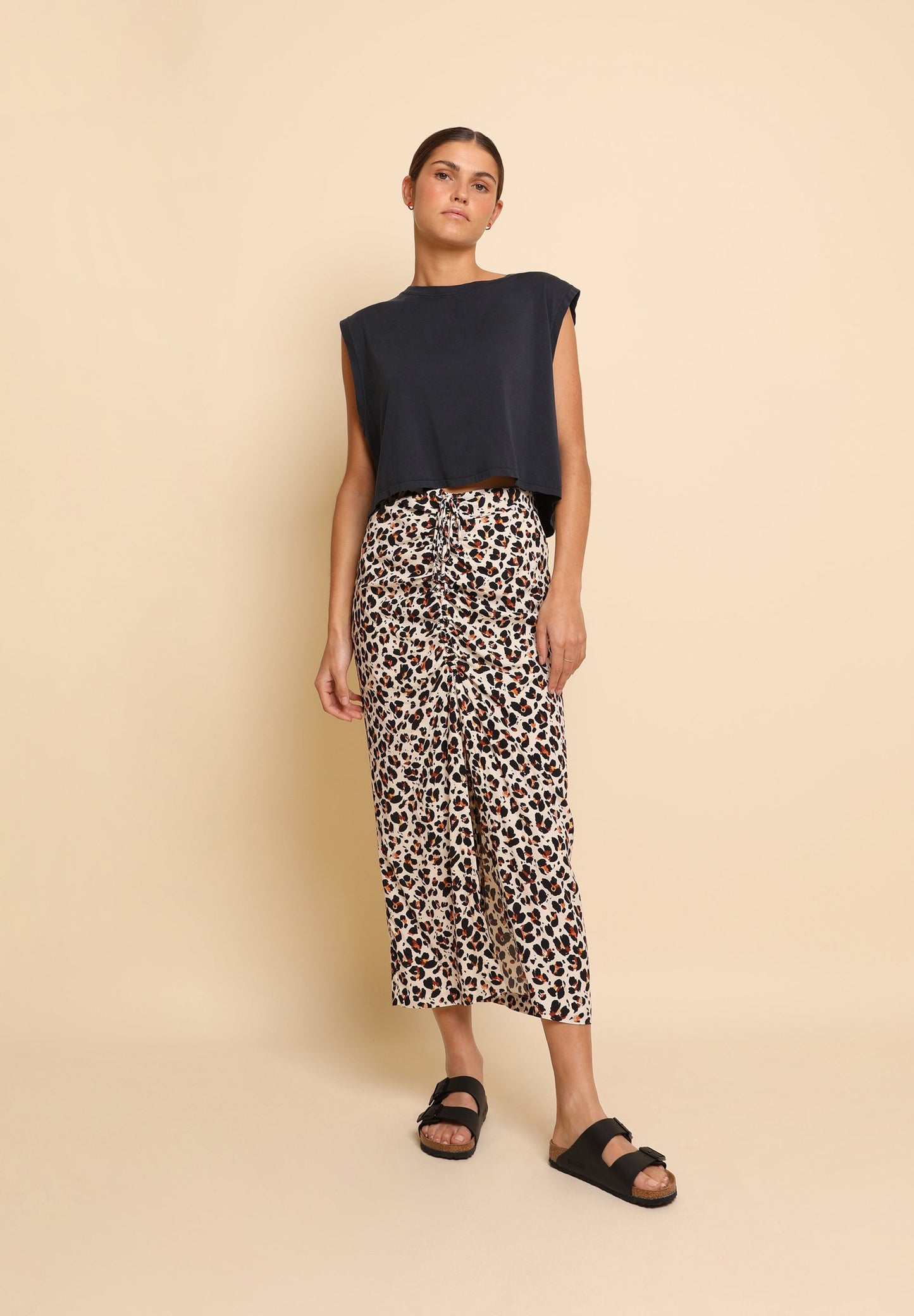 FALDA MIDI ANIMAL PRINT
