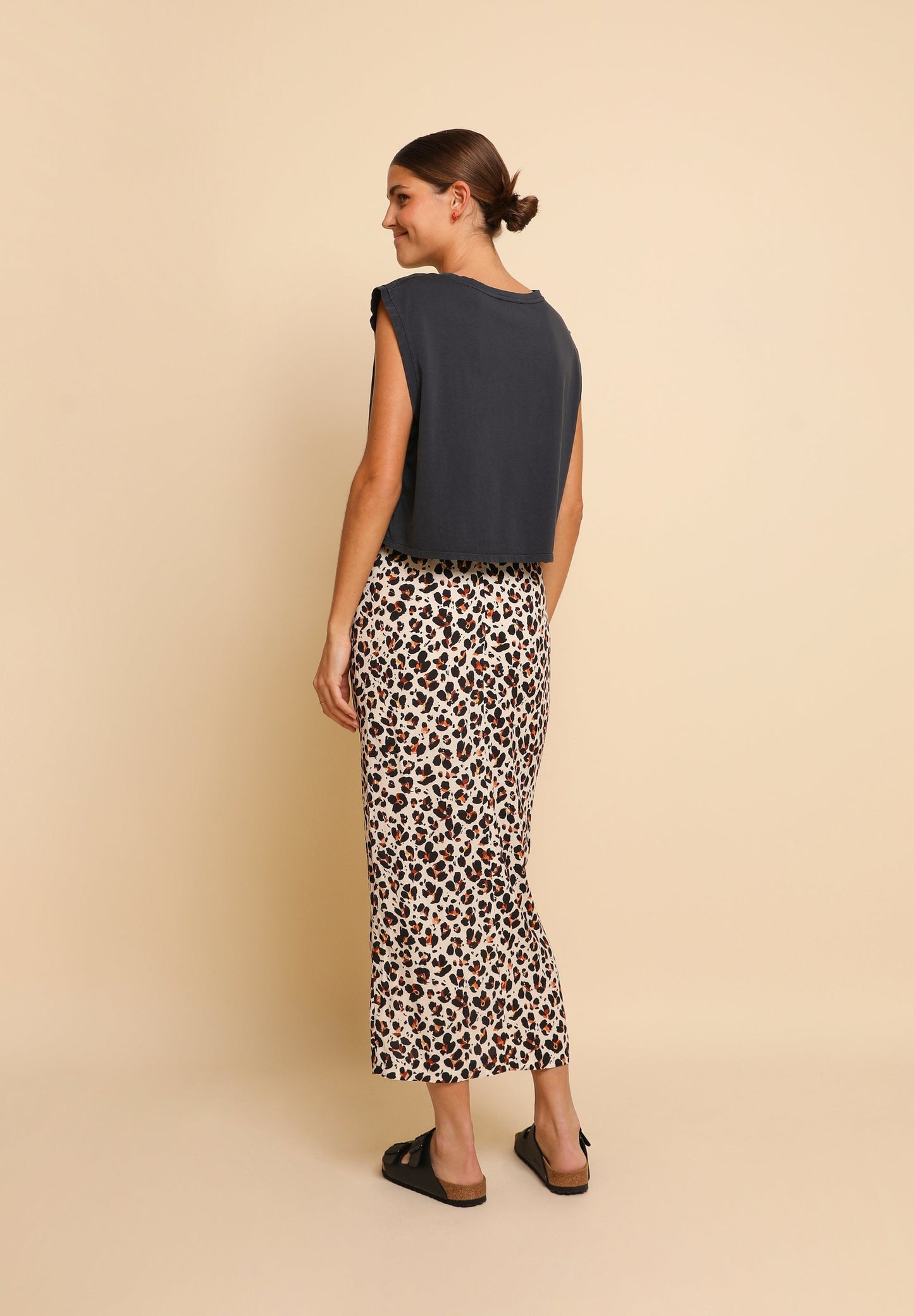 FALDA MIDI ANIMAL PRINT