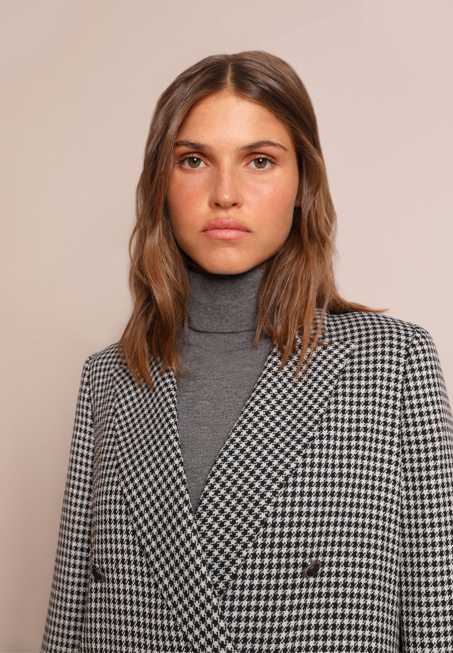 BLAZER PATA DE GALLO METALIZADA