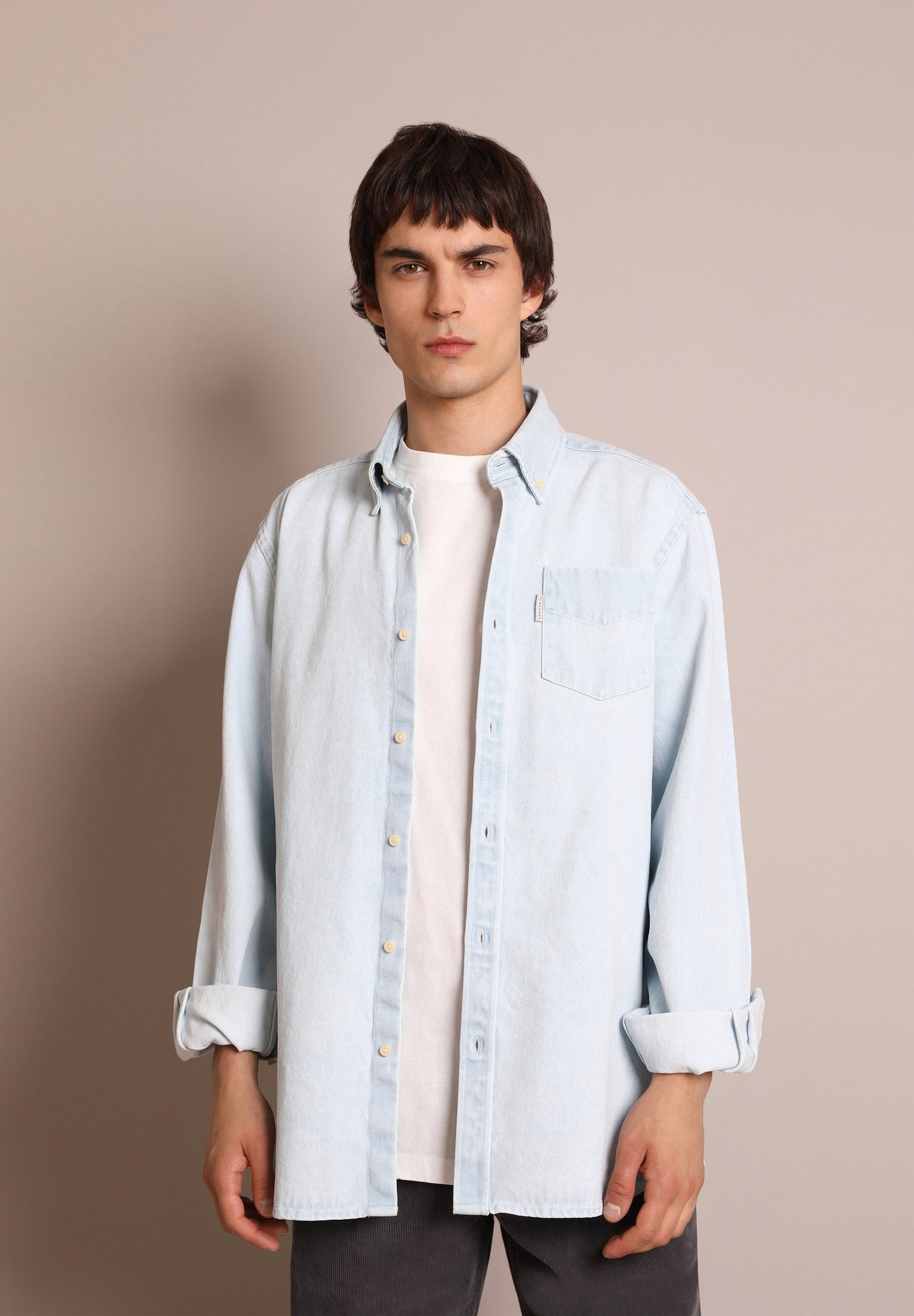 CAMISA DENIM BOLSILLO LAVADA