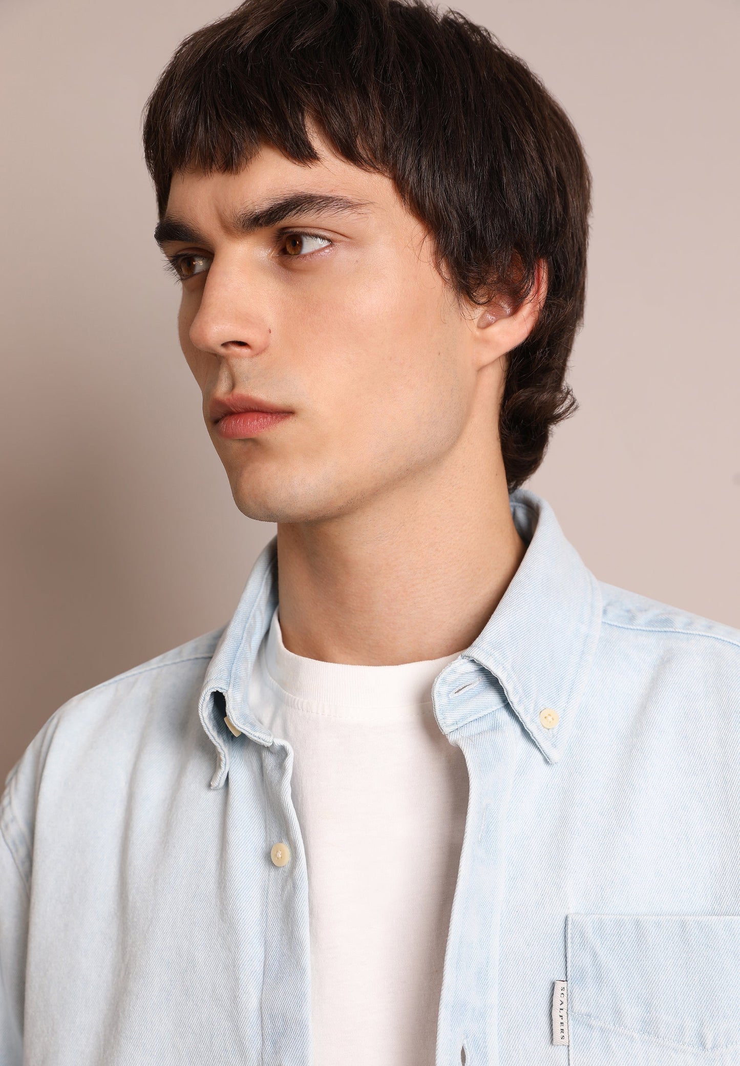CAMISA DENIM BOLSILLO LAVADA