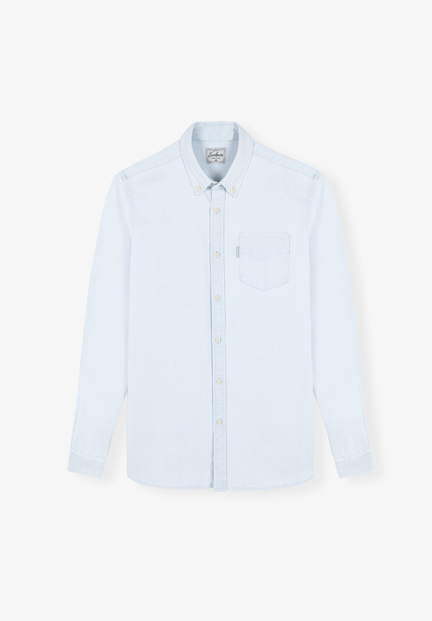 CAMISA DENIM BOLSILLO LAVADA