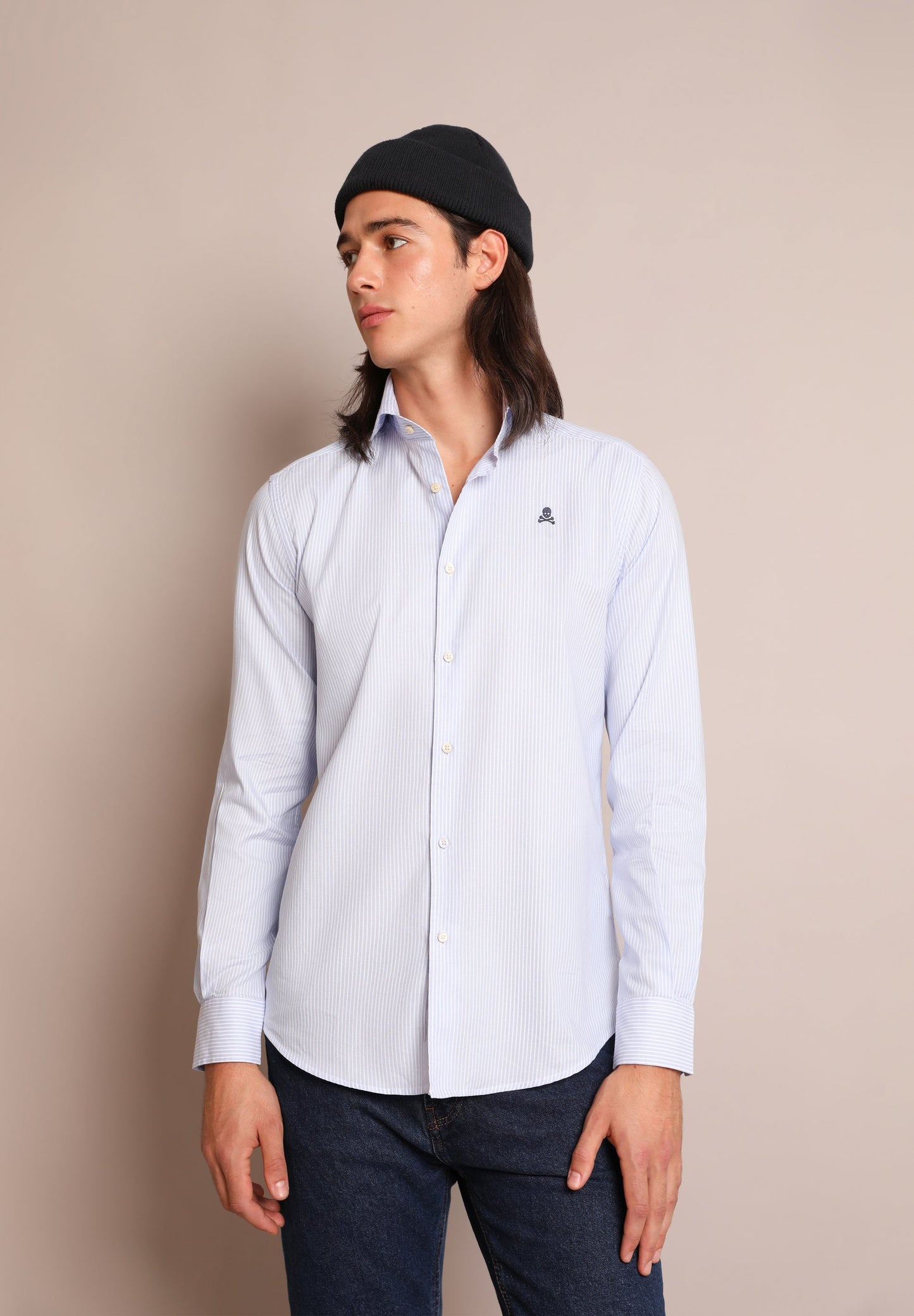 CAMISA CALAVERA CONTRASTE