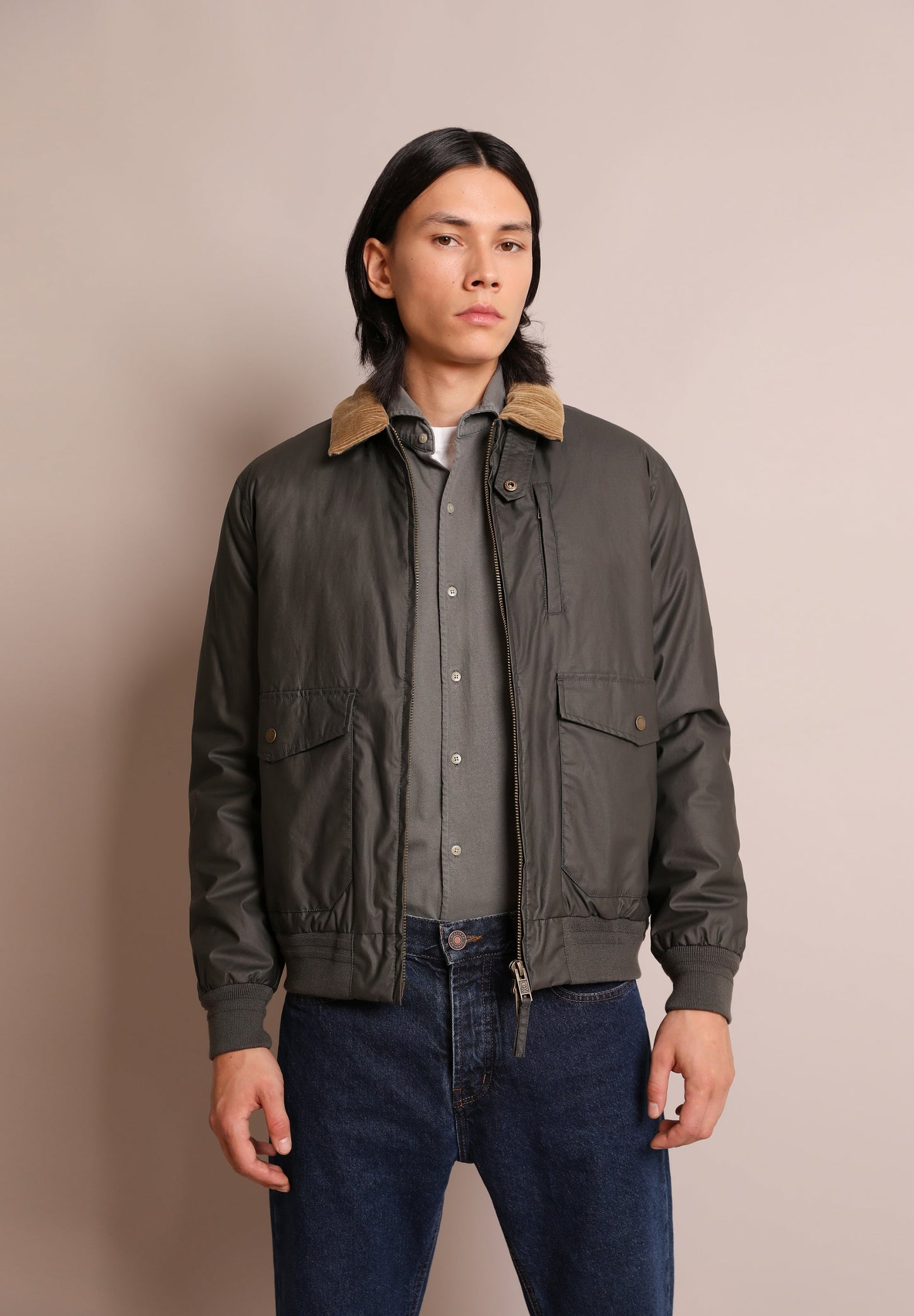 CHAQUETA BOMBER CUELLO DE PANA