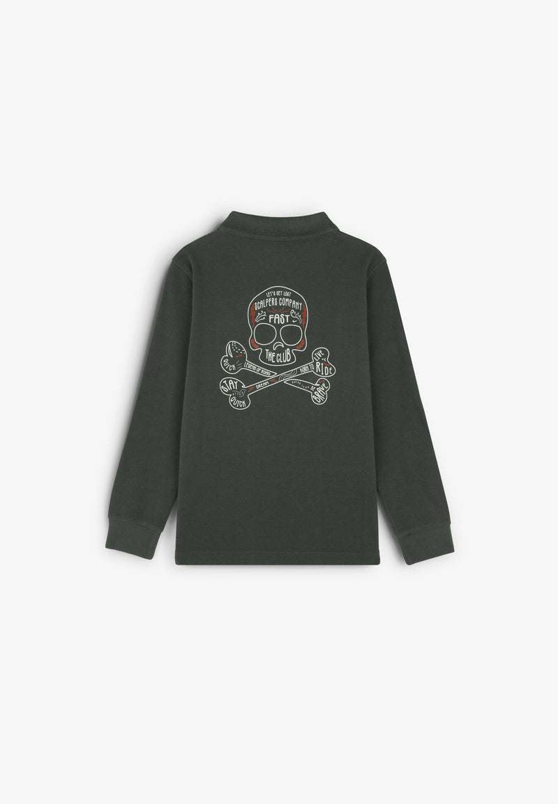 POLO MANGA LARGA PRINT TRASERO