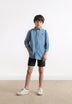 CAMISA DENIM CUELLO BOTONES