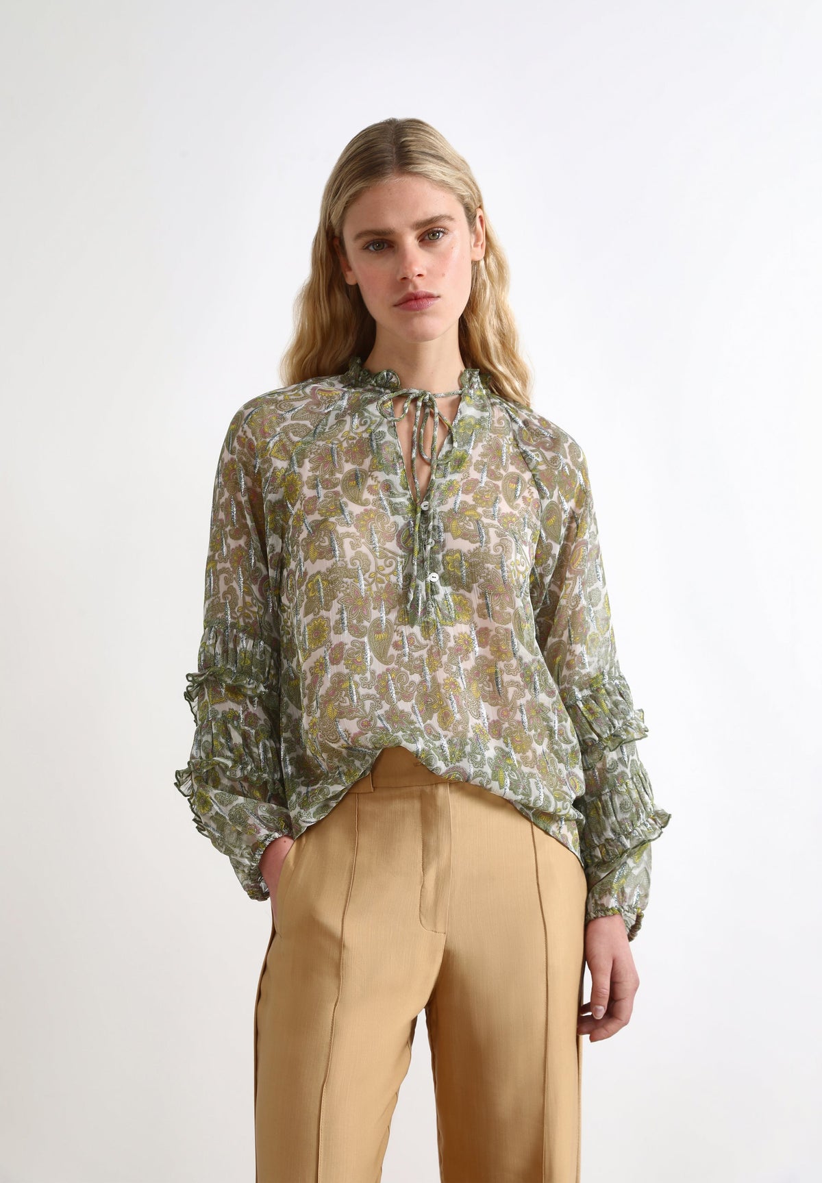 BLUSA PAISLEY LUREX