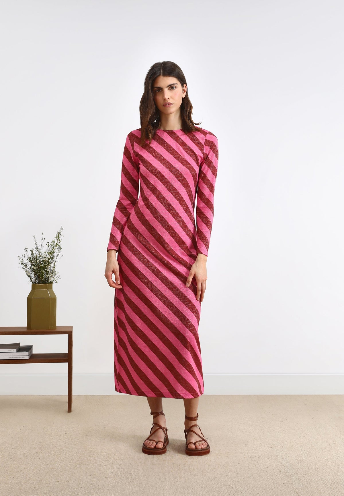 VESTIDO MIDI RAYAS