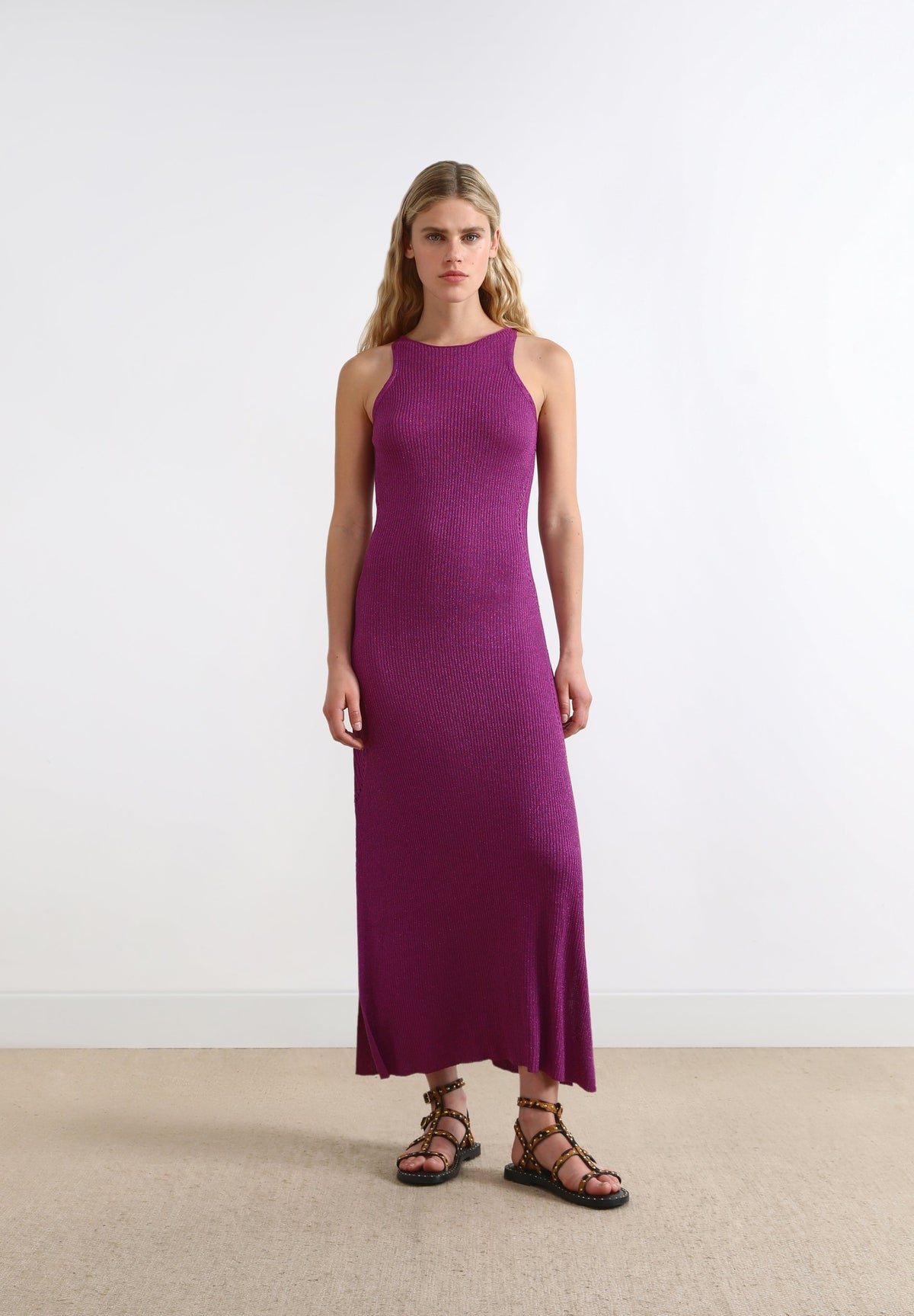 VESTIDO LUREX DETALLE ESPALDA