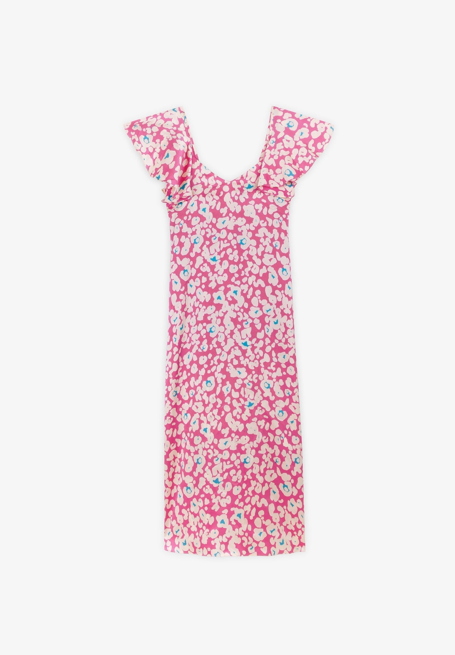 VESTIDO ANIMAL PRINT MANGA VOLANTE
