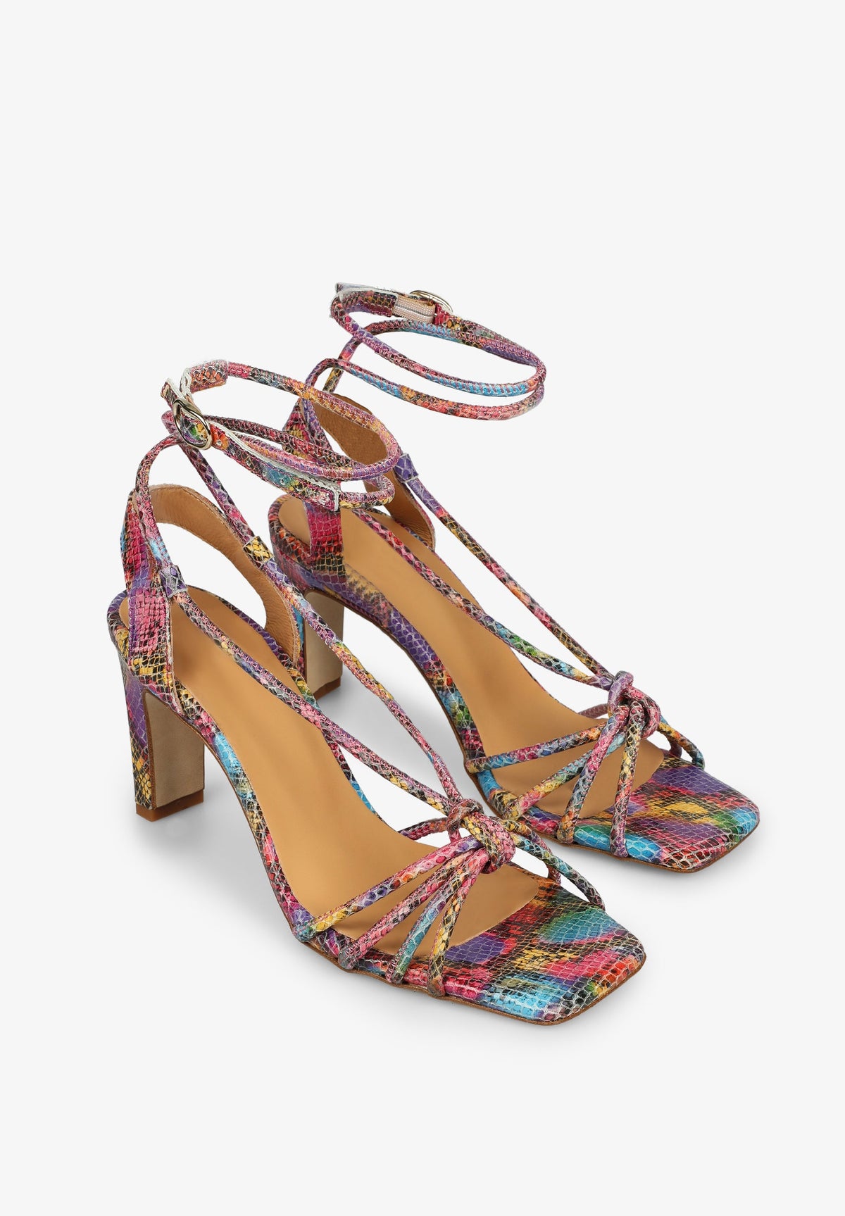 SANDALIAS TACÓN MULTICOLOR
