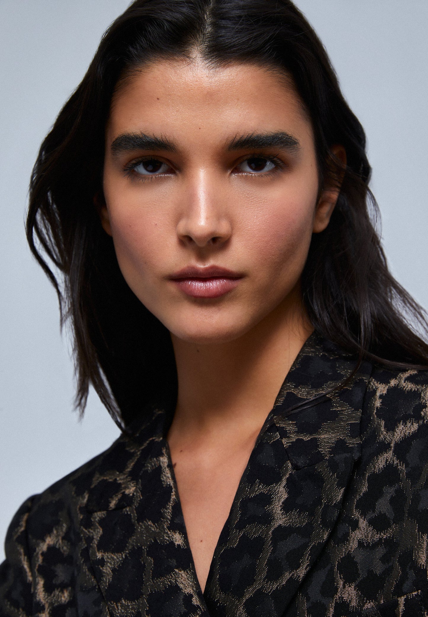 BLAZER CROPPED ANIMAL PRINT