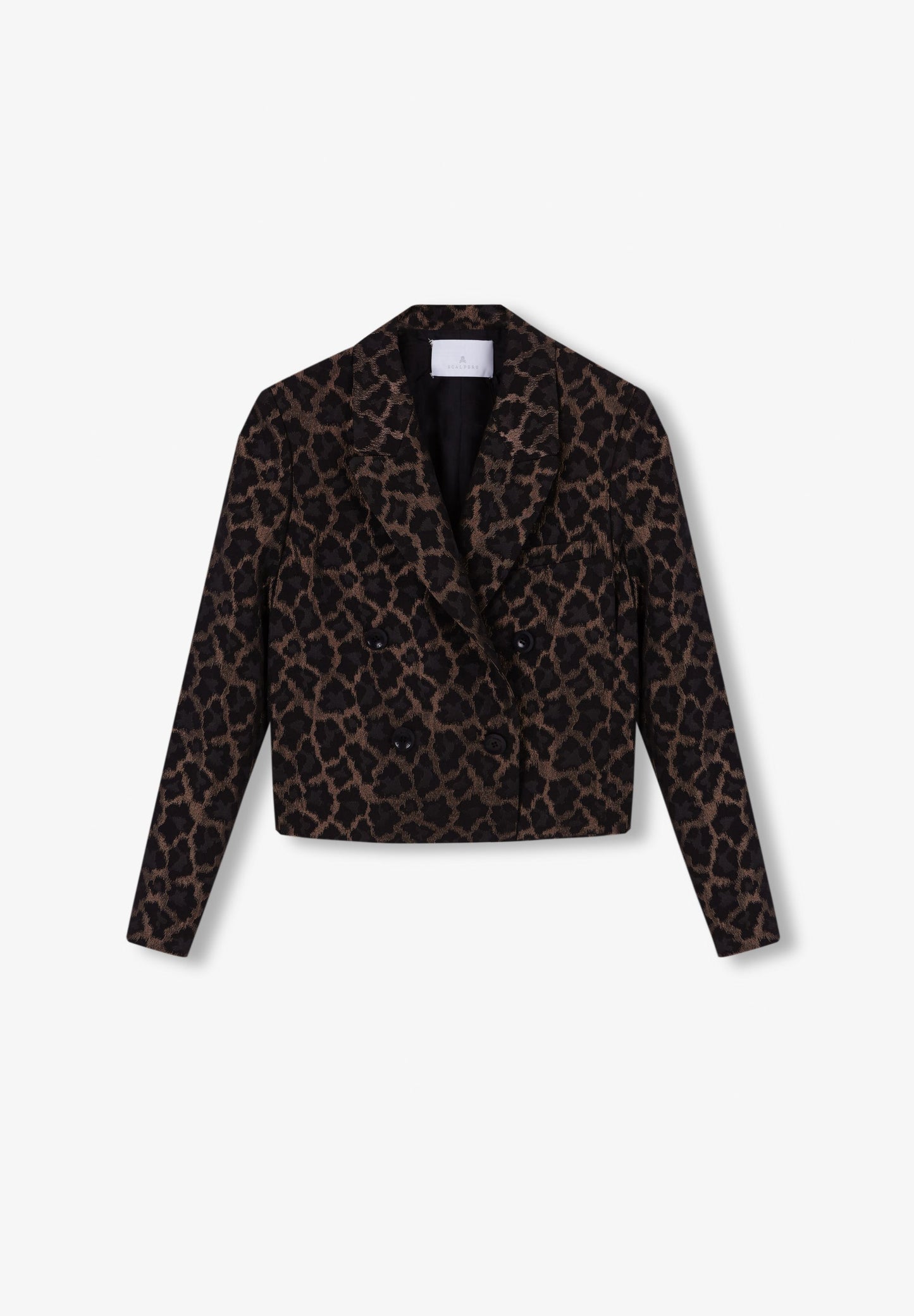 BLAZER CROPPED ANIMAL PRINT