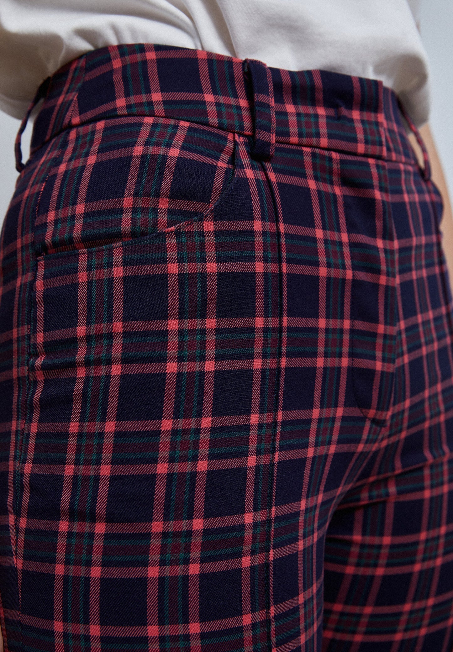 PANTALÓN CUADROS ANKLE FLARE
