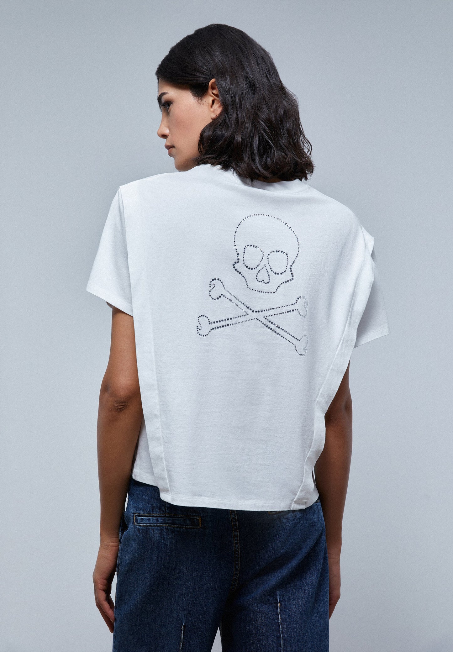 CAMISETA CALAVERA TRASERA CRISTALES