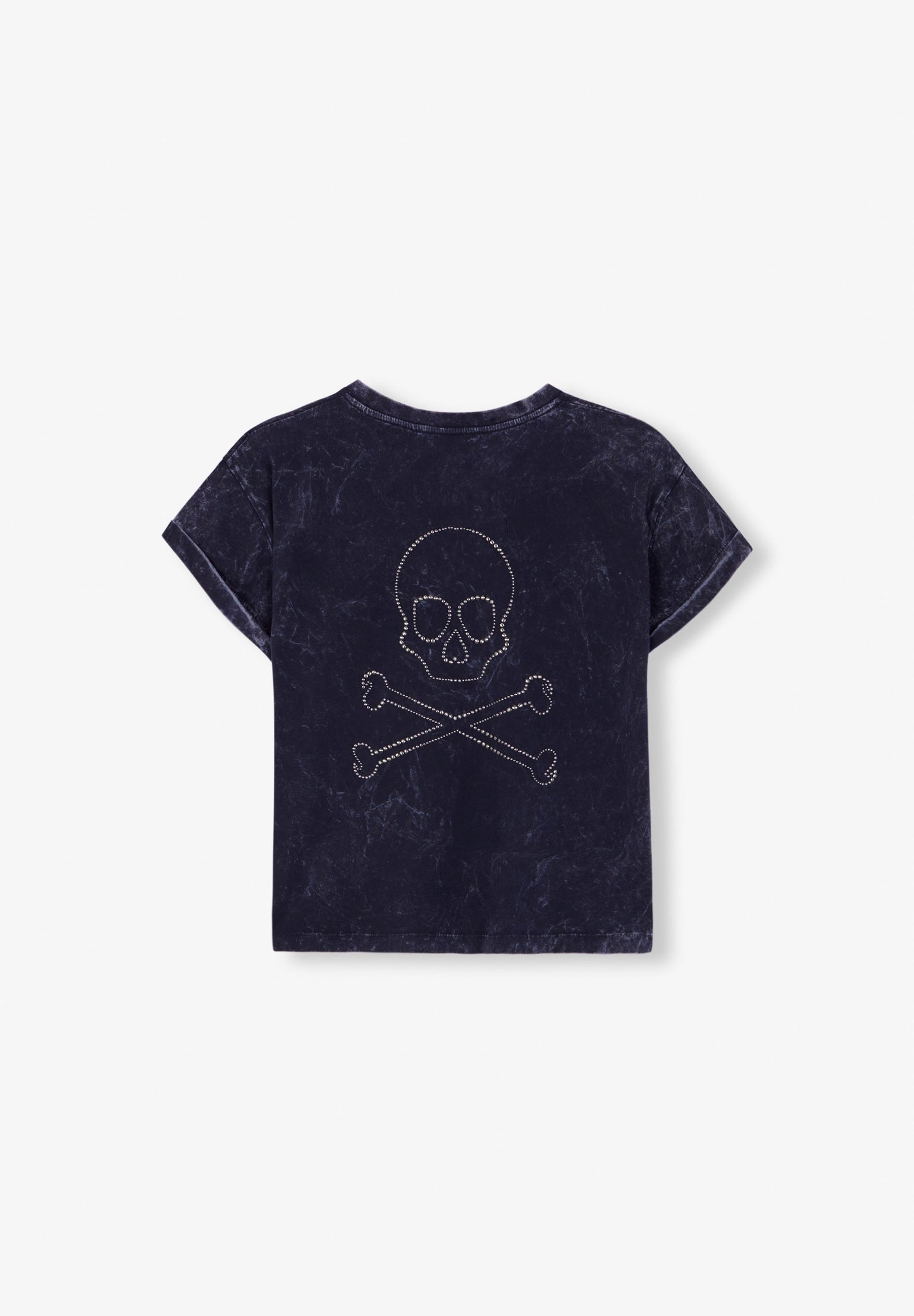 CAMISETA LAVADA CALAVERA TACHUELAS