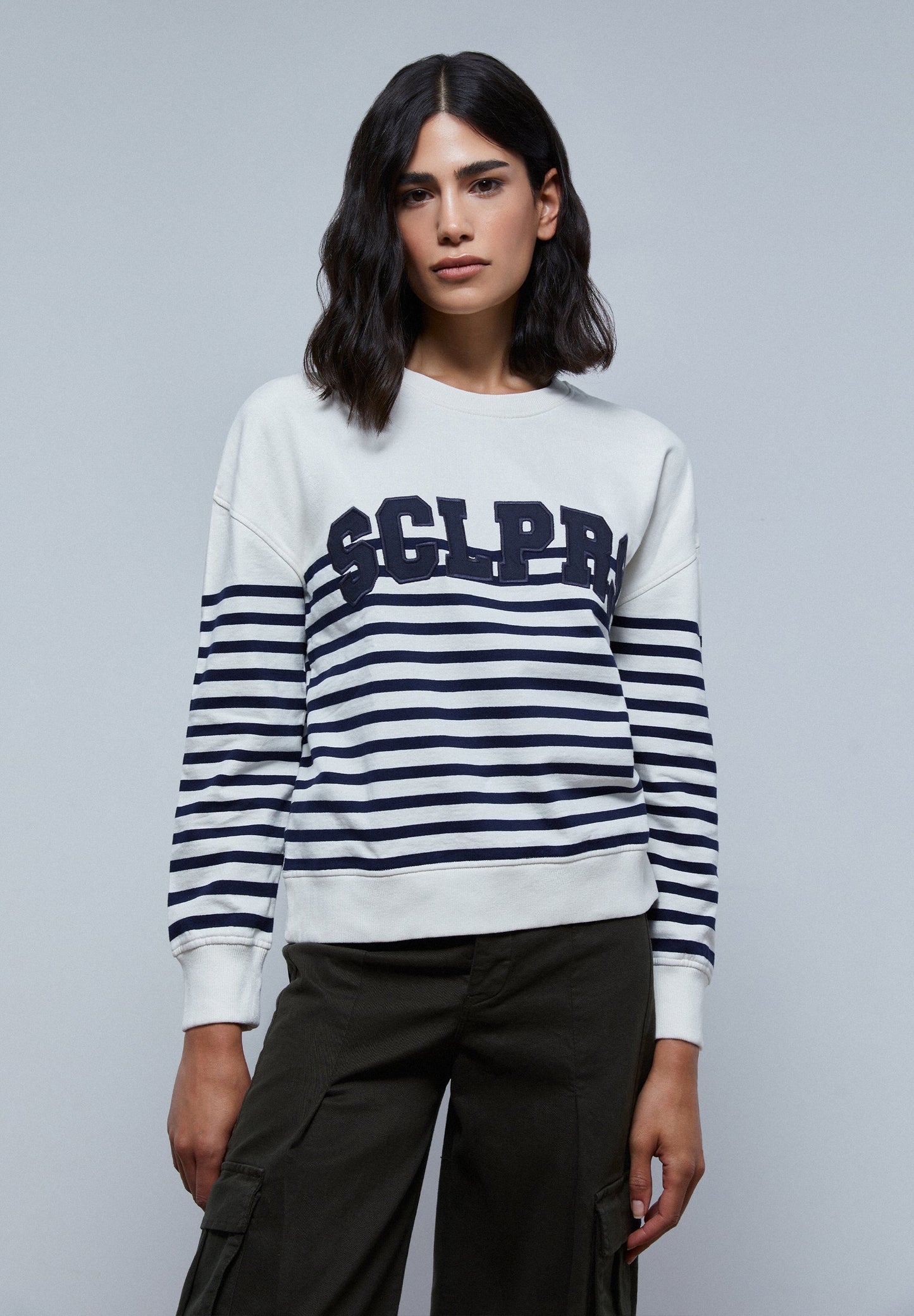 SUDADERA RAYAS LOGO