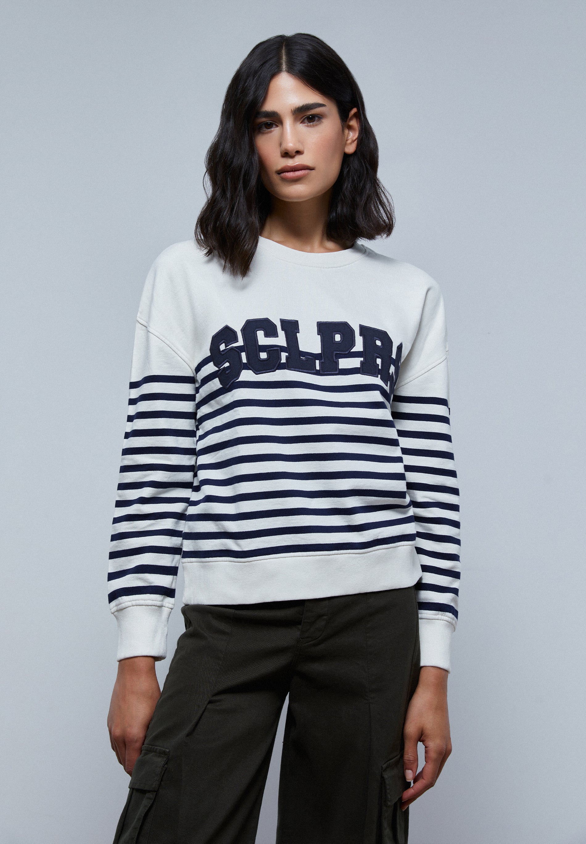 SUDADERA RAYAS LOGO