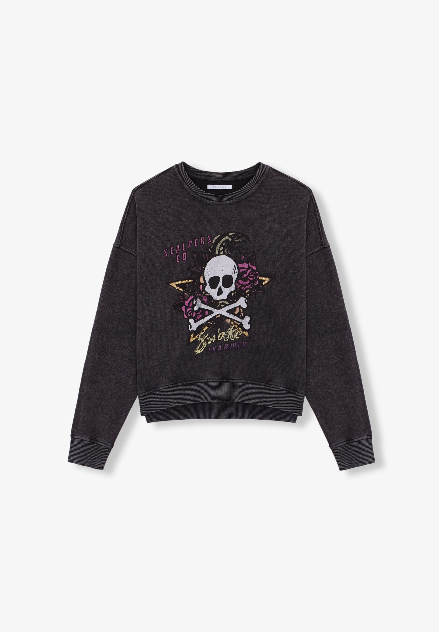 SUDADERA LAVADA CALAVERA FRONTAL