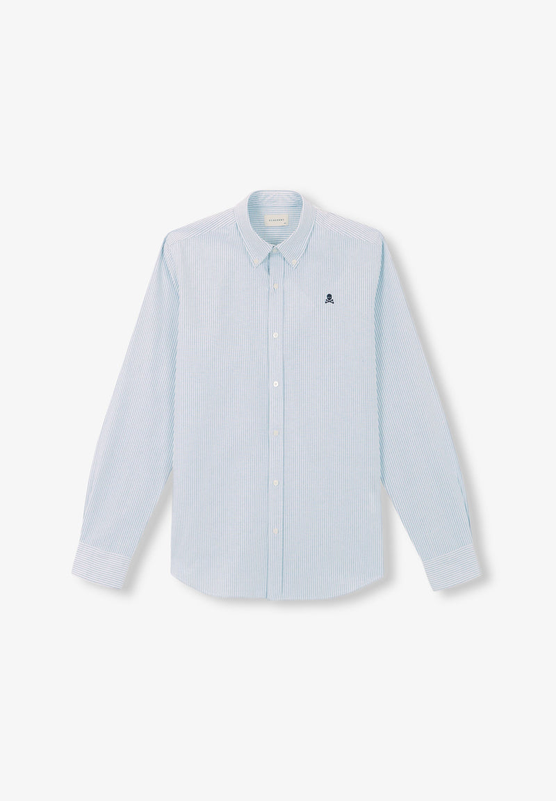 CAMISA OXFORD CALAVERA CONTRASTE