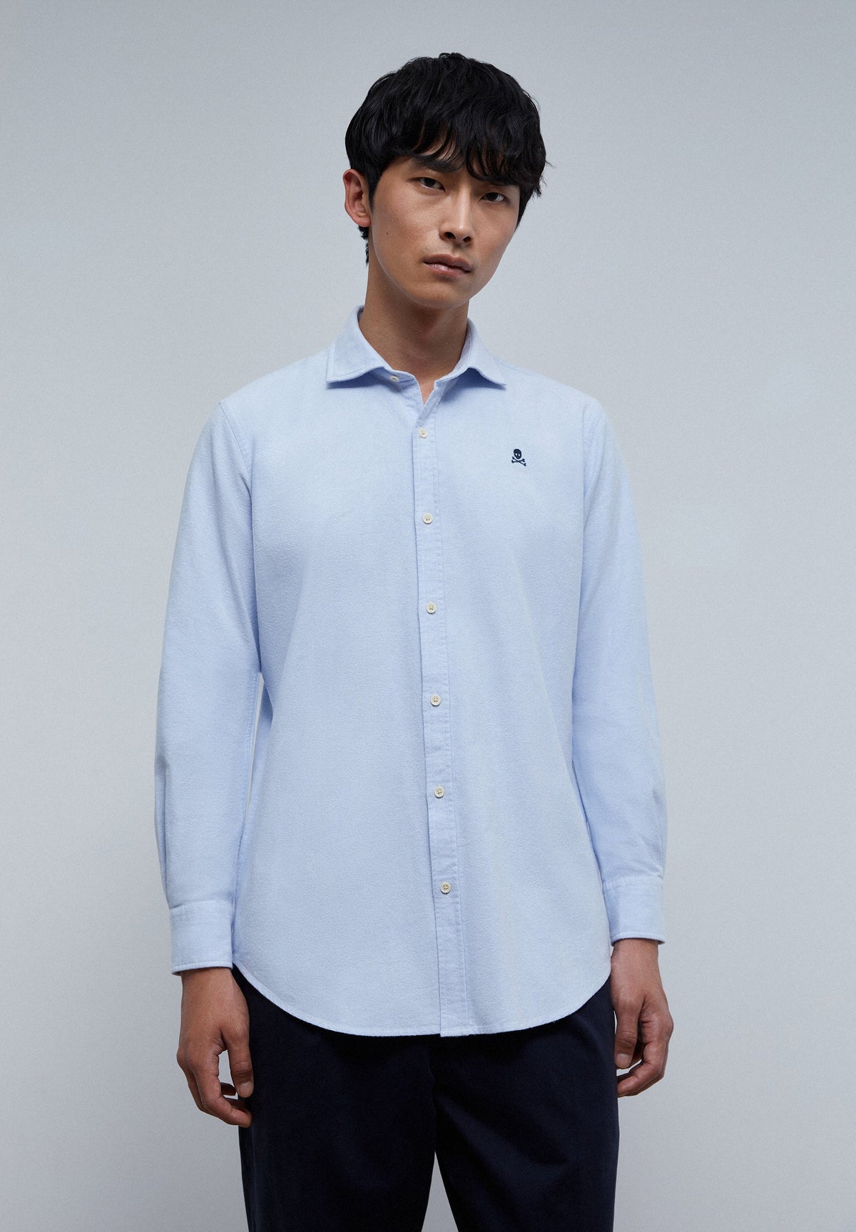 CAMISA OXFORD CALAVERA CONTRASTE