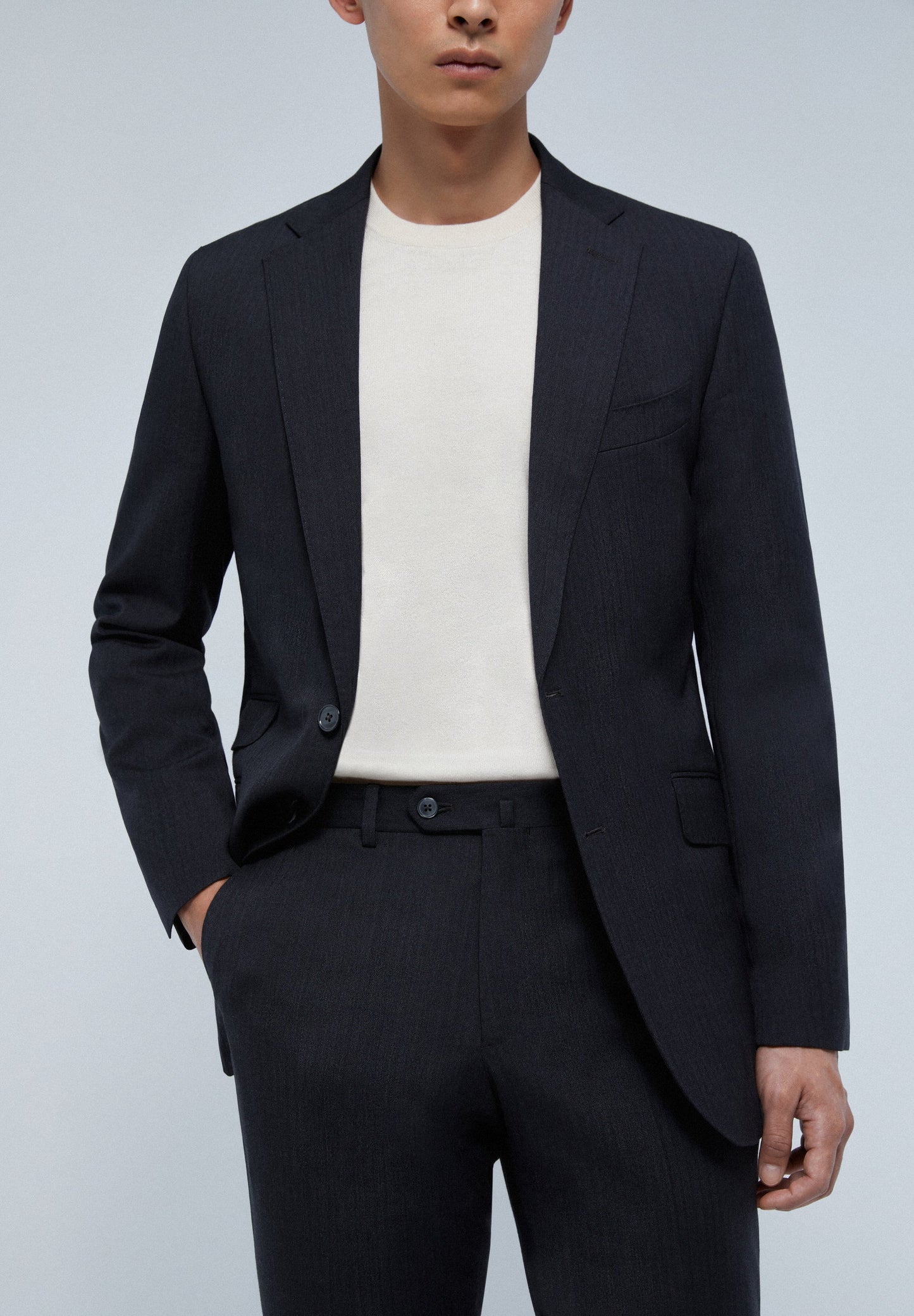 TRAJE ESTRUCTURA GRIS LANA