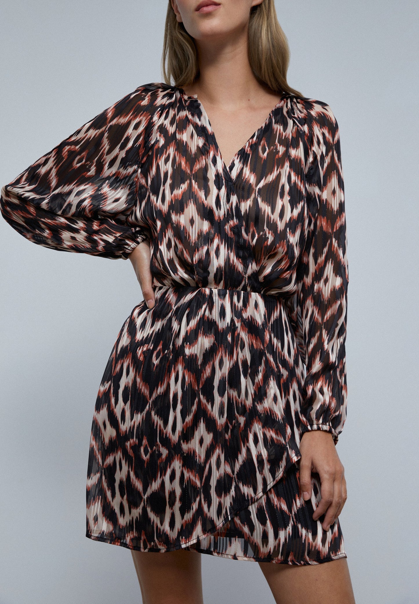 VESTIDO MINI PRINT CRUZADO