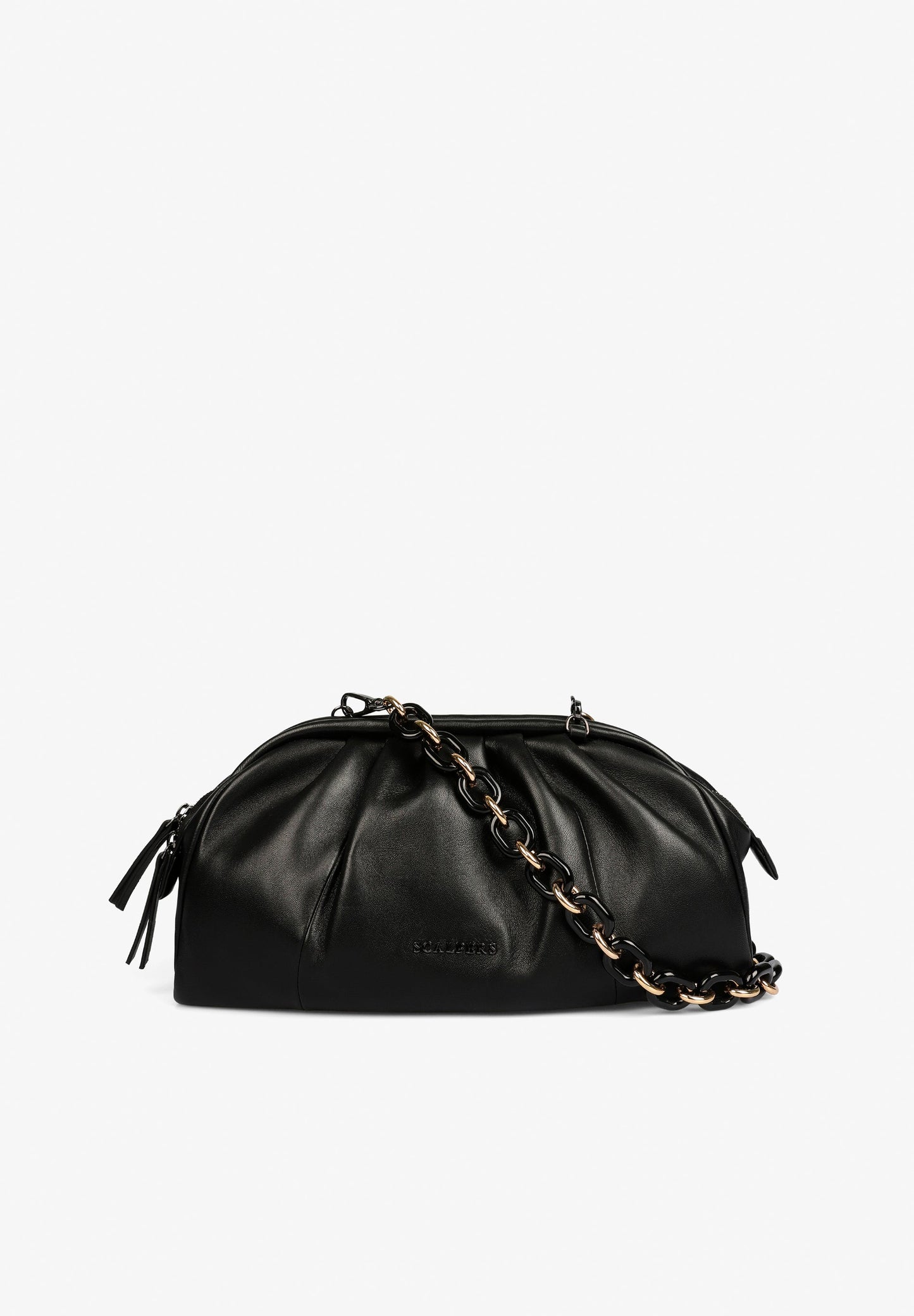 BOLSO CLUTCH PIEL FRUNCES