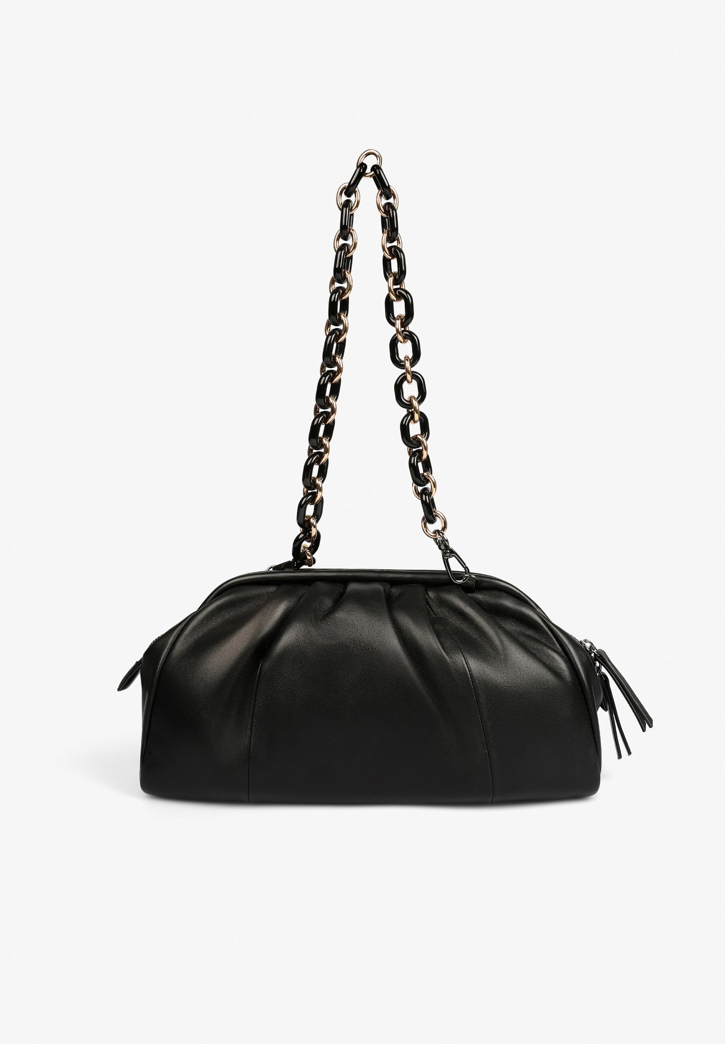 BOLSO CLUTCH PIEL FRUNCES