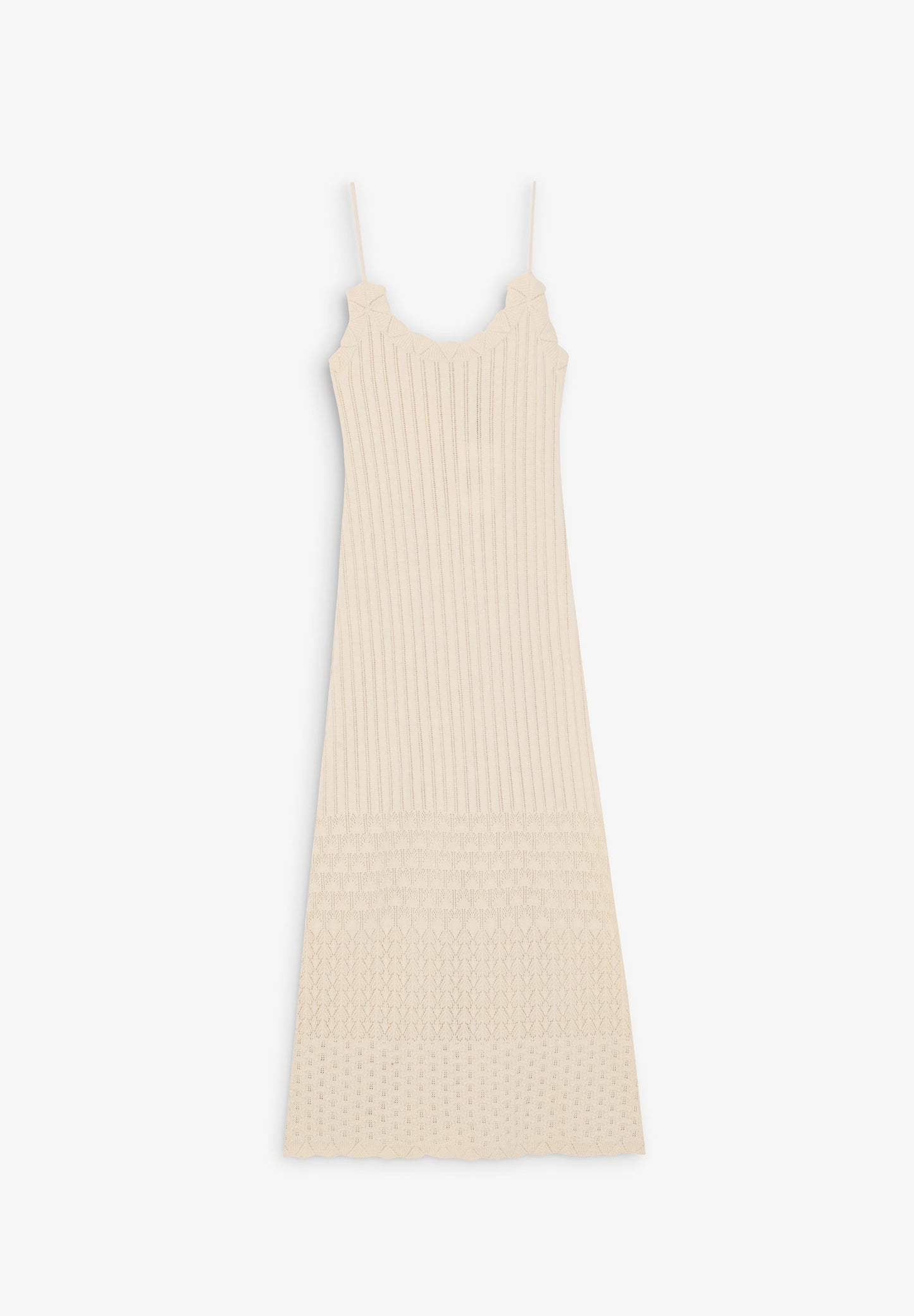 VESTIDO MIDI CROCHET TIRANTES