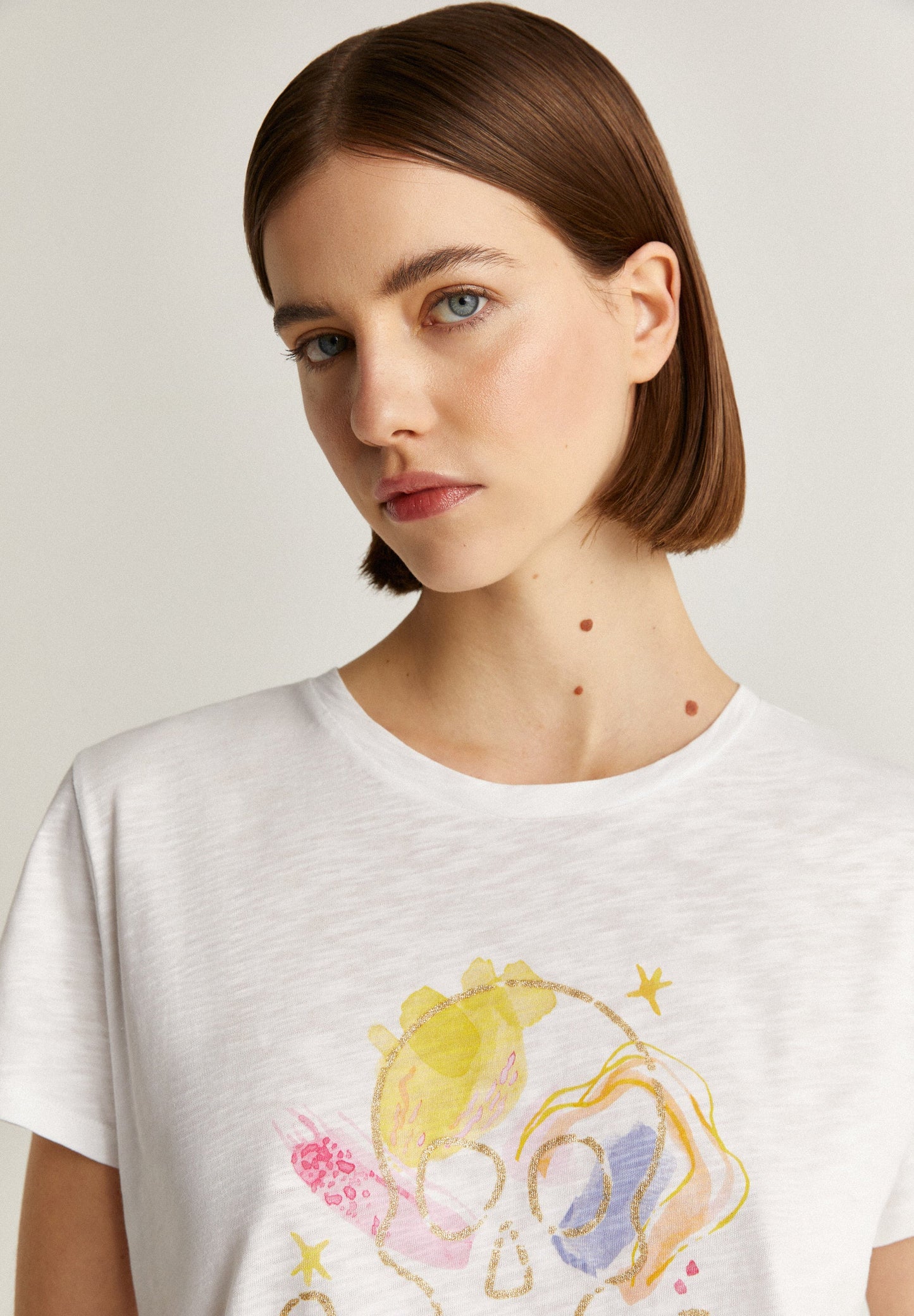 CAMISETA CALAVERA GLITTER