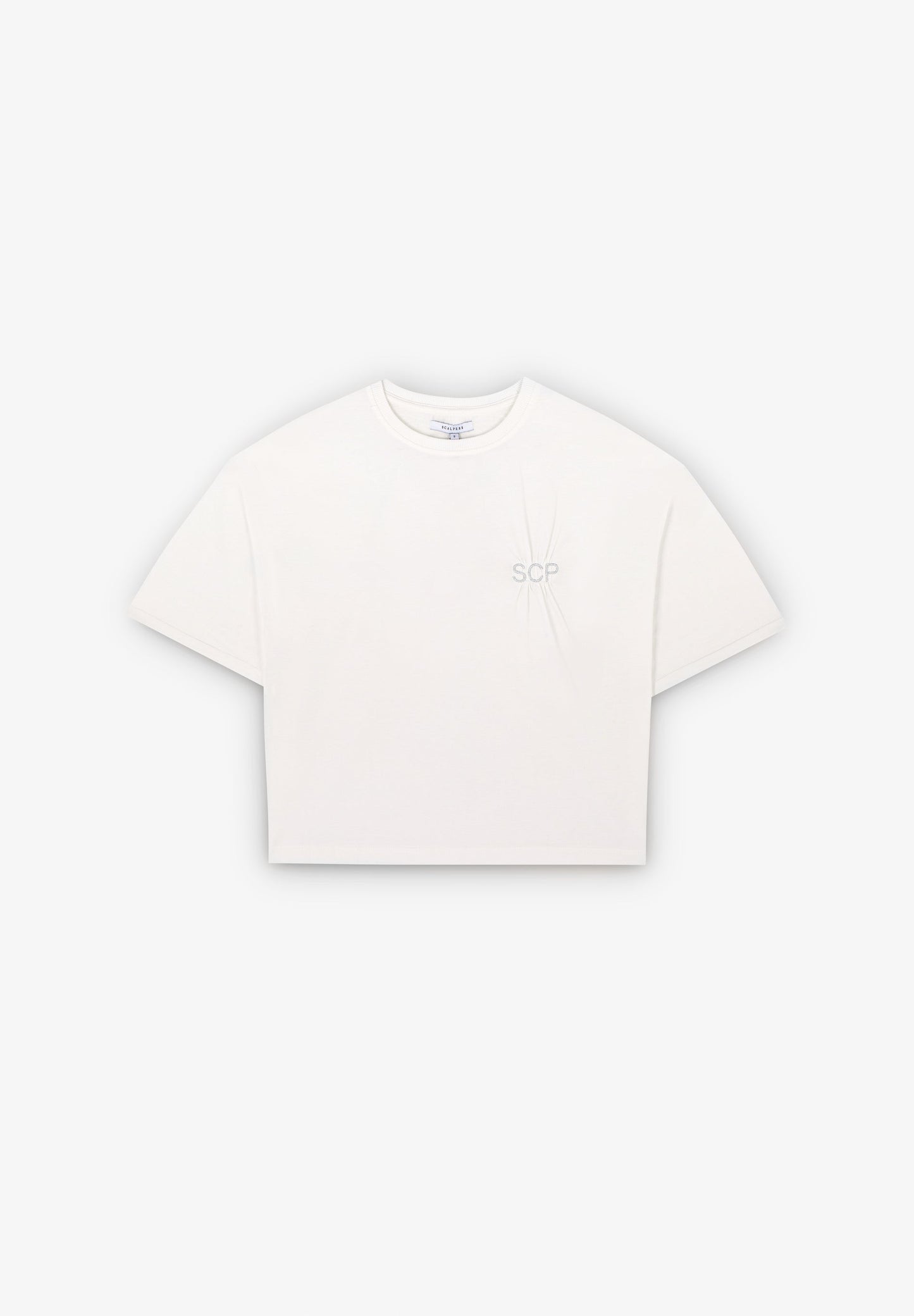 CAMISETA DETALLE FRUNCE LOGO BORDADO