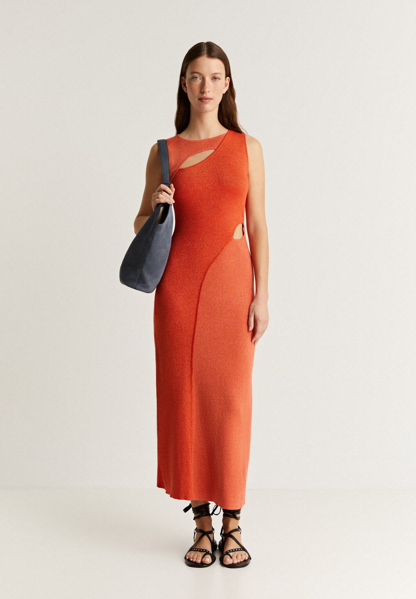 VESTIDO MIDI PUNTO LUREX