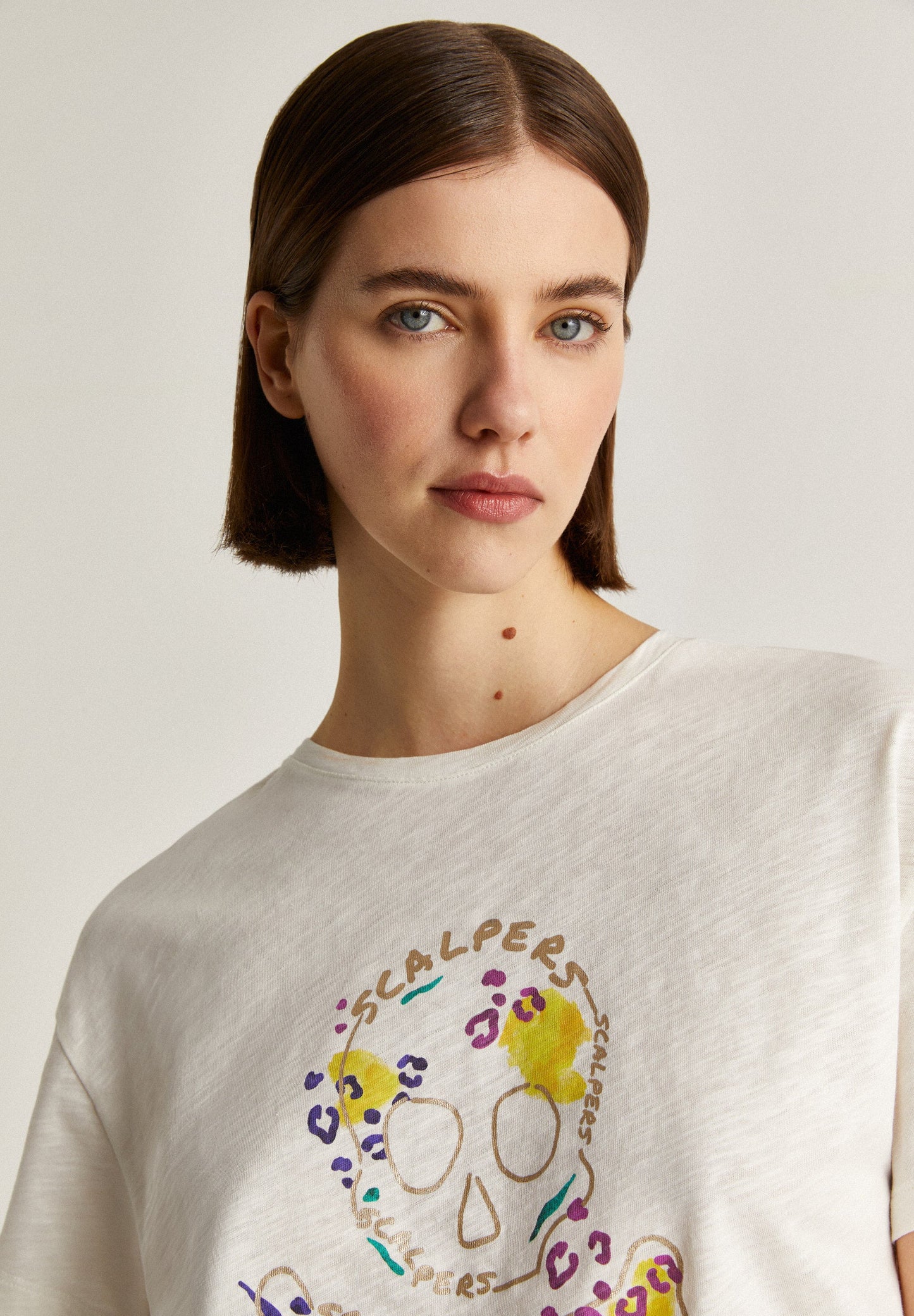 CAMISETA CALAVERA PRINT FRONTAL